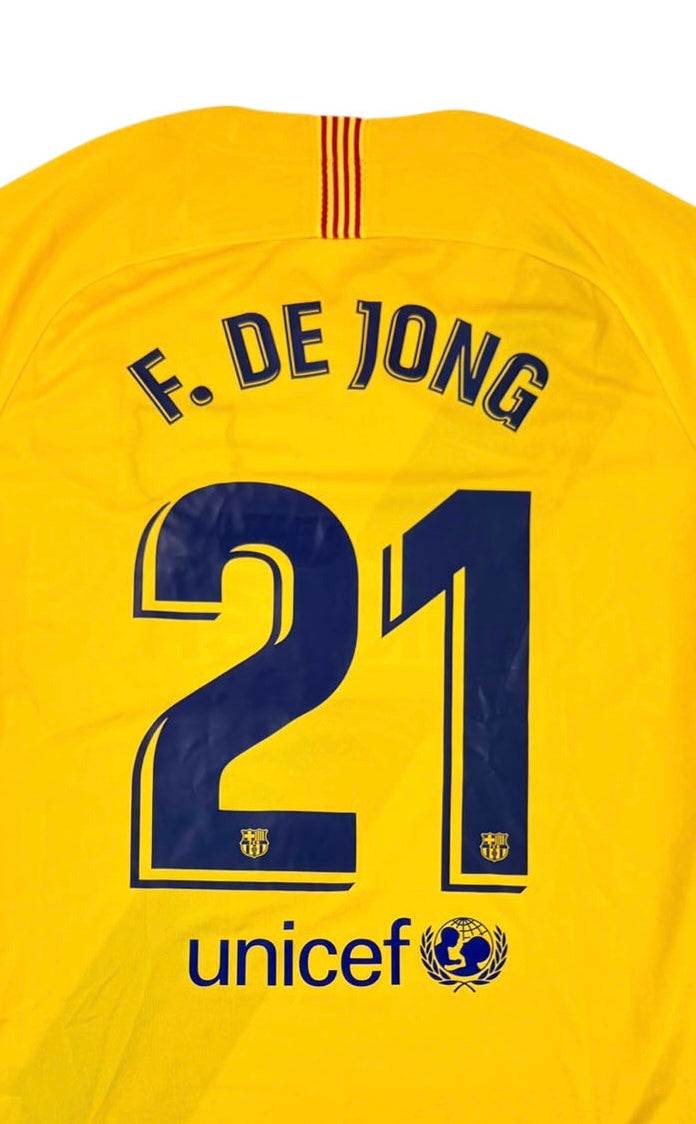 FC BARCELONA 2019/20 AWAY SHIRT - #21 F. DE JONG (SIZE XL)