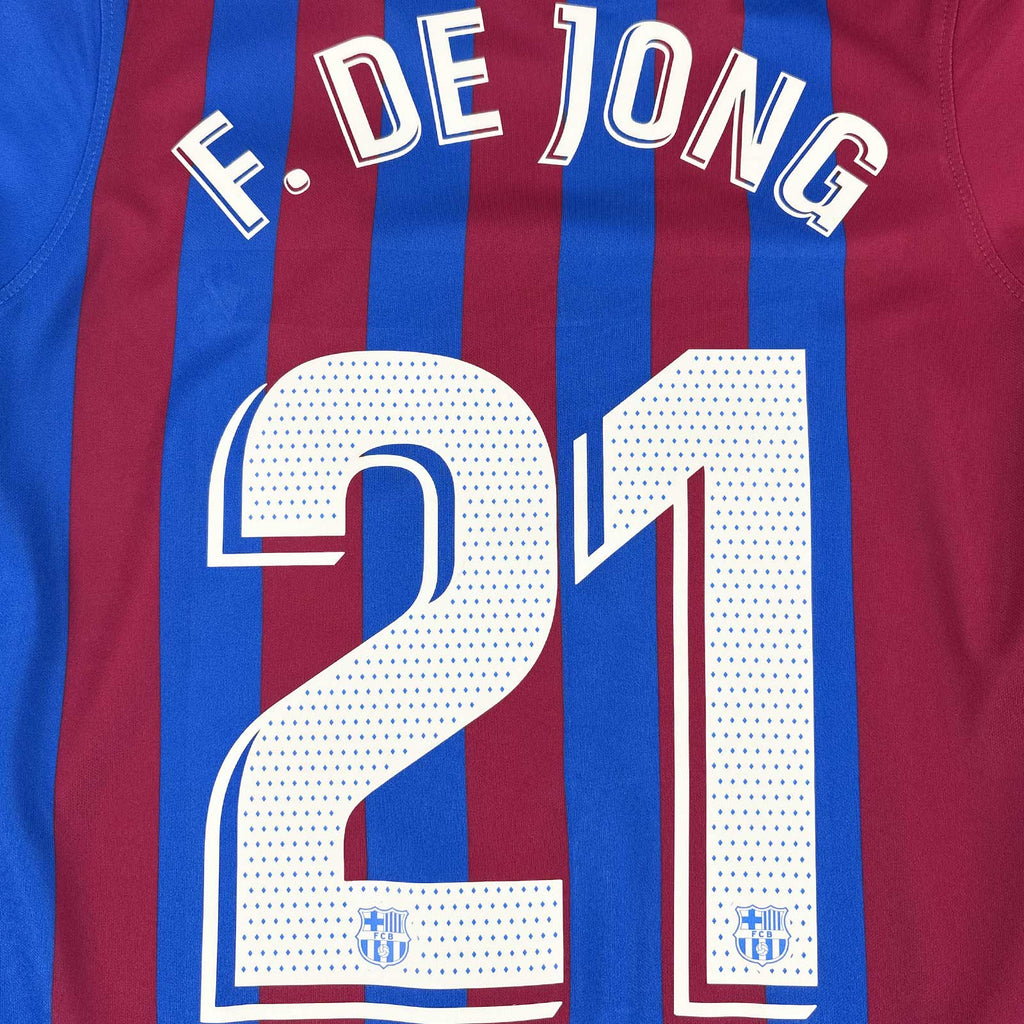 FC BARCELONA 2021/22 HOME SHIRT - #21 DE JONG