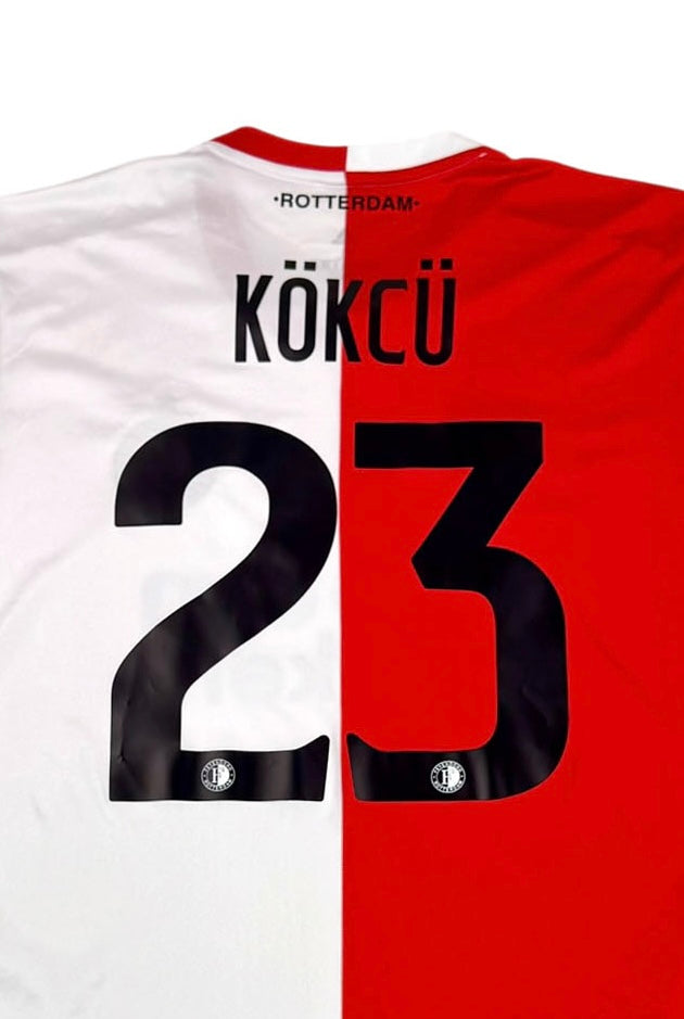 FEYENOORD 2019 20 HOME SHIRT 23 KOKCU Back Detail