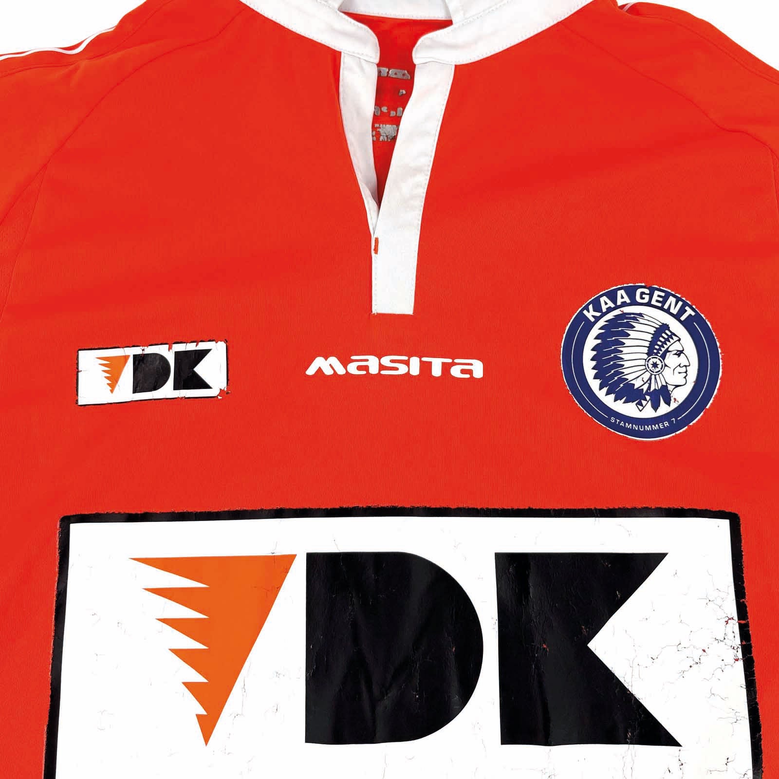 KAA GENT 2014/15 THIRD SHIRT - MATCHWORN/ISSUED #19 DEJAEGERE (SIZE M)