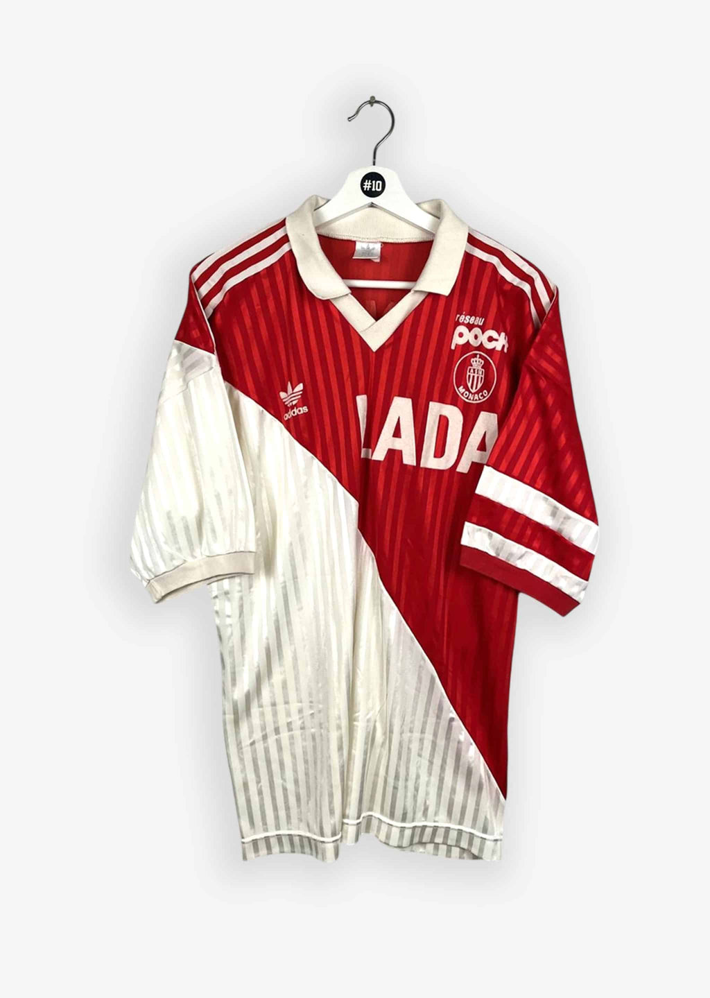 AS MONACO 1990/91 HOME SHIRT (SIZE L)