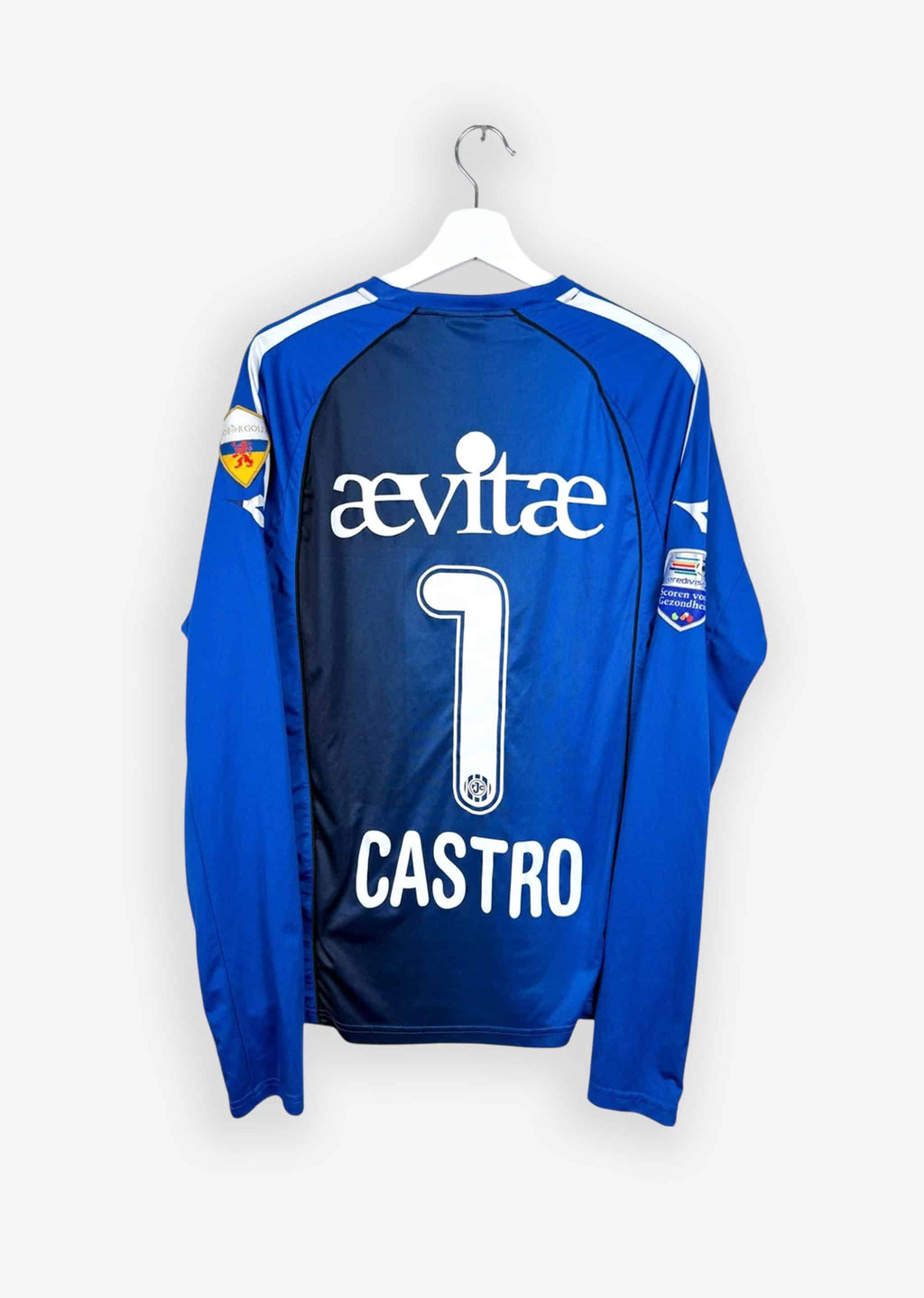 RODA JC 2009/10 GK SHIRT - MATCHWORN/ISSUED #1 CASTRO (SIZE L)