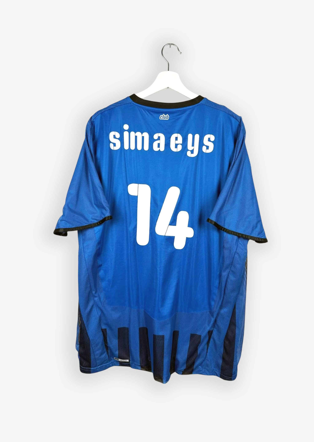 CLUB BRUGGE 2008/09 HOME SHIRT - #14 SIMAEYS (SIZE XL)