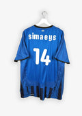 CLUB BRUGGE 2008/09 HOME SHIRT - #14 SIMAEYS (SIZE XL)