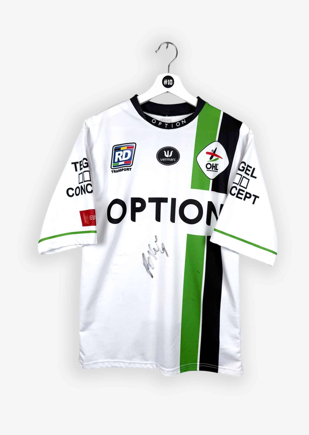 OH LEUVEN 2016/17 HOME SHIRT SIGNED (SIZE M)