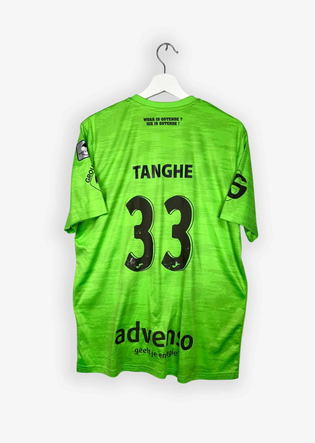 KV OOSTENDE 2019/20 THIRD SHIRT - MATCHWORN/ISSUED #33 TANGHE (SIZE M)