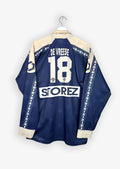 RAEC MONS 2001/02 AWAY SHIRT - MATCHWORN/ISSUED #18 DE VREESE (SIZE L)