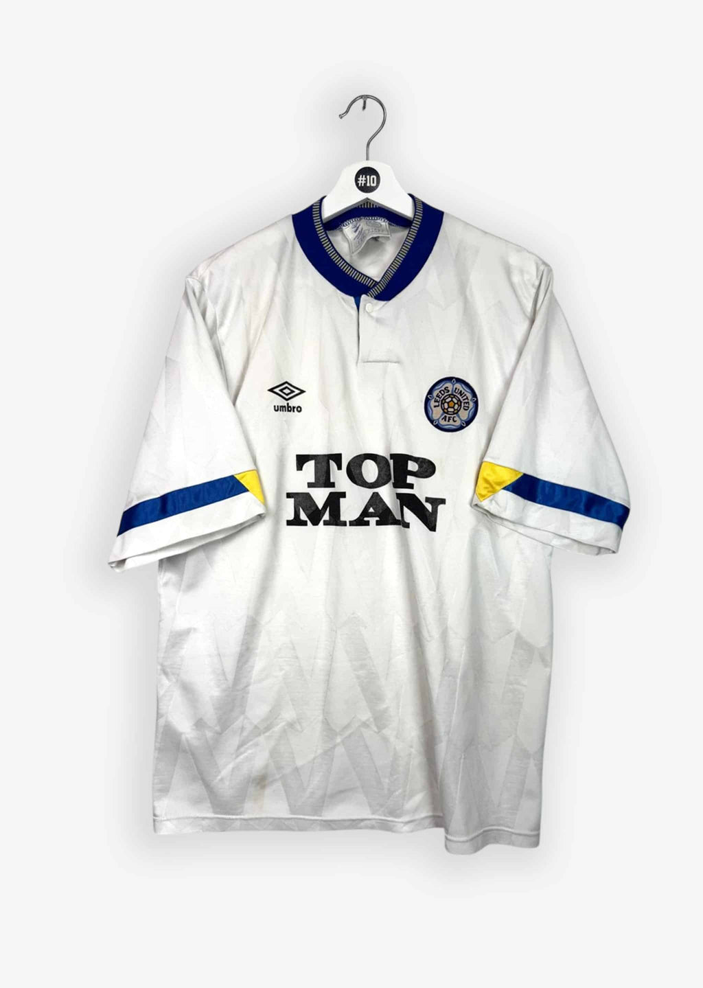 LEEDS UNITED 1990/91 HOME SHIRT (SIZE L)