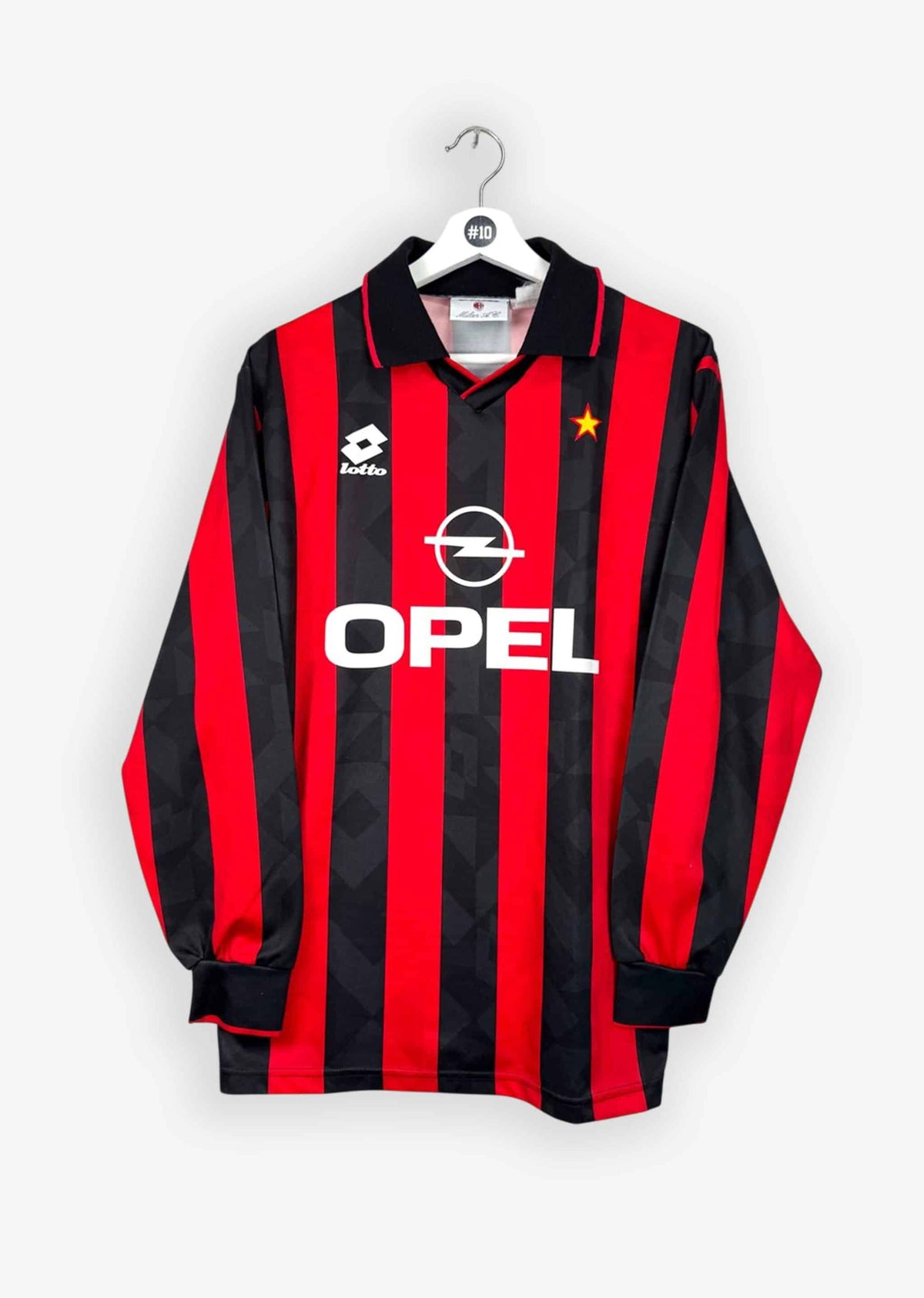 AC MILAN 1994/95 HOME SHIRT (SIZE L) – Nummer Tien