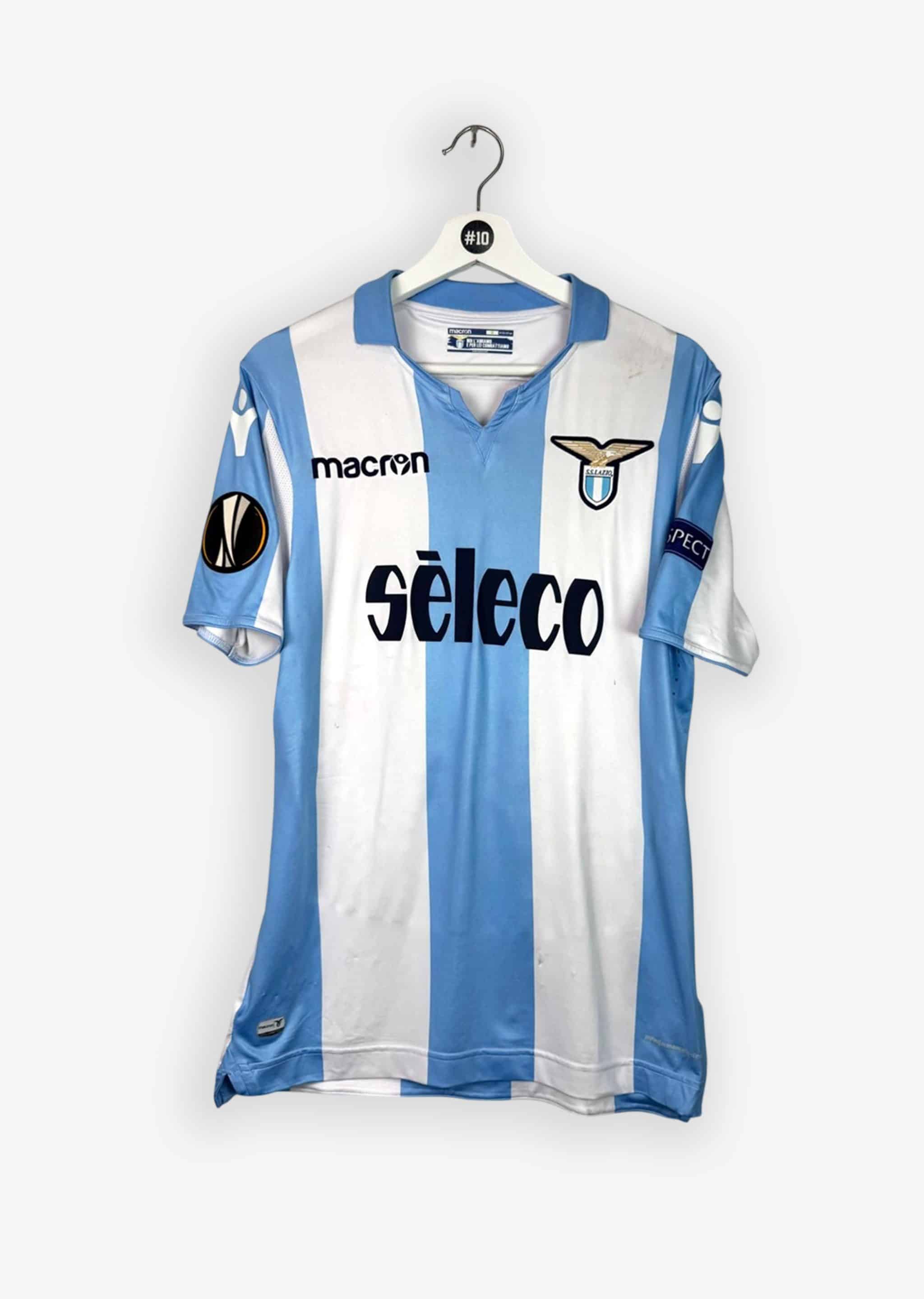 LAZIO ROMA 2017/18 AWAY SHIRT - MATCHWORN/ISSUED UEFA CUP VS ZULTE WAREGEM #17 IMMOBILE (SIZE M)