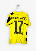 BORUSSIA DORTMUND 2014/15 HOME SHIRT - #17 AUBAMEYANG (SIZE S)