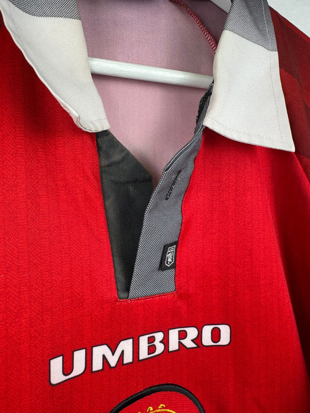 MANCHESTER UNITED 1996/98 HOME SHIRT - #7 CANTONA (SIZE XL)