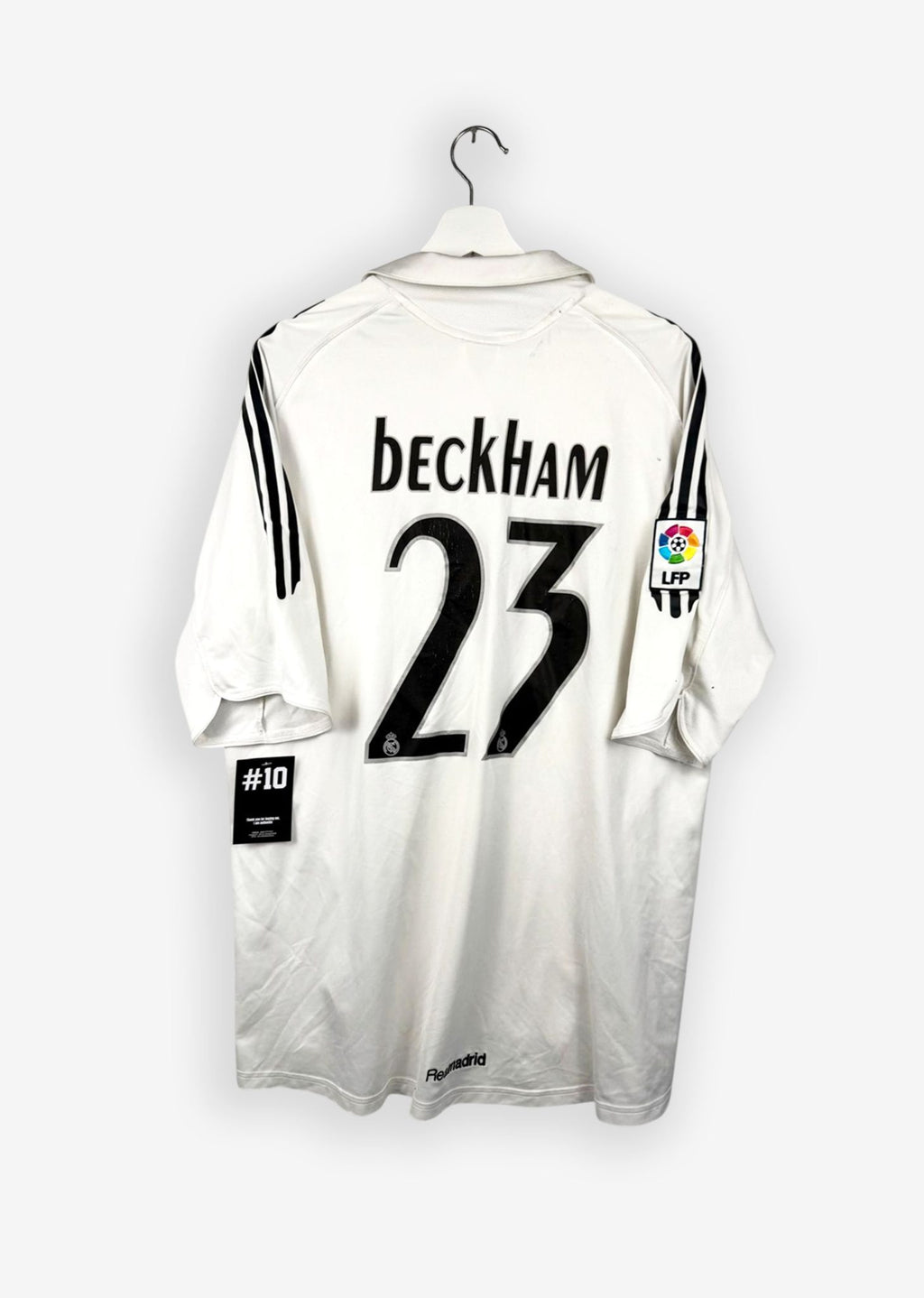 REAL MADRID 2005/06 HOME SHIRT - #23 BECKHAM (SIZE XL)