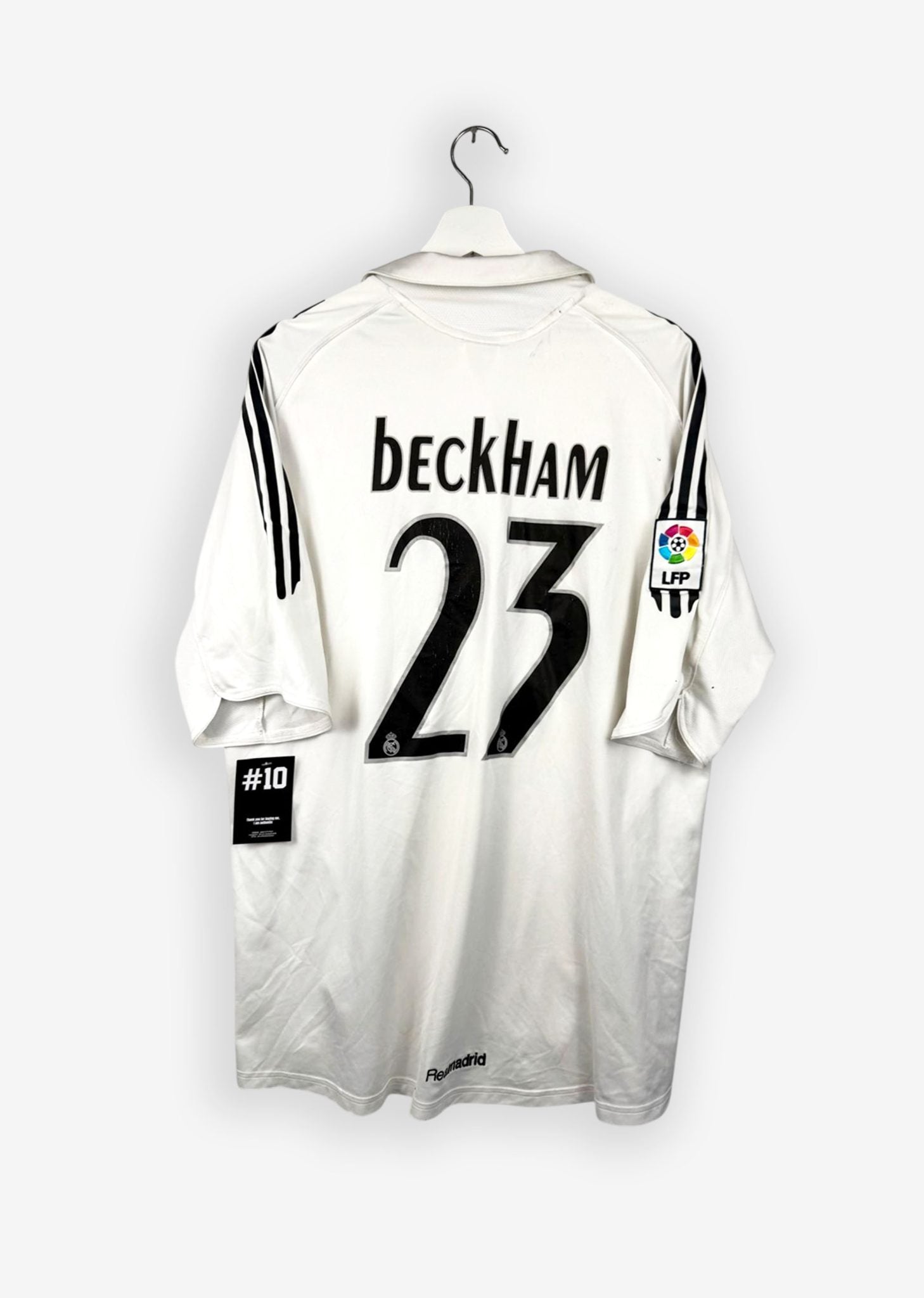 REAL MADRID 2005/06 HOME SHIRT - #23 BECKHAM (SIZE XL)