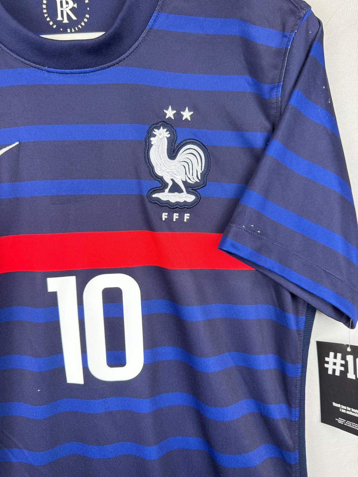 FRANCE 2020/21 HOME SHIRT - #10 MBAPPE (SIZE S)