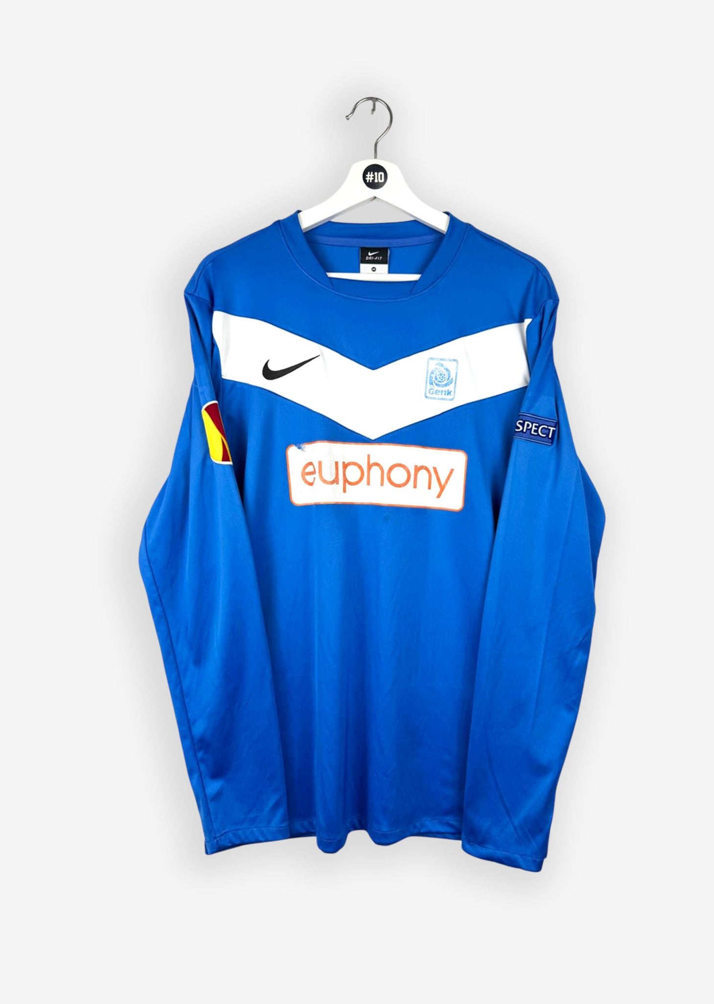 KRC GENK 2012/13 HOME SHIRT - MATCHWORN/ISSUED EUROPE LEAGUE #19 BUFFEL (SIZE M)