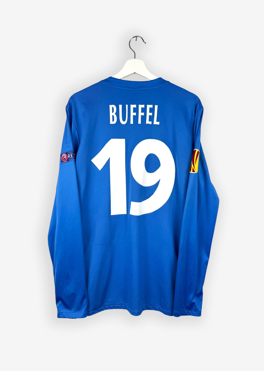 KRC GENK 2012/13 HOME SHIRT - MATCHWORN/ISSUED EUROPE LEAGUE #19 BUFFEL (SIZE M)