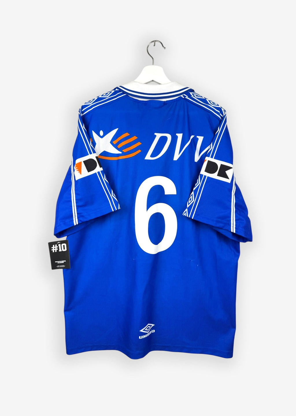 KAA GENT 1999/00 HOME SHIRT - MATCHWORN/ISSUED #6 DUPRE (SIZE XL)