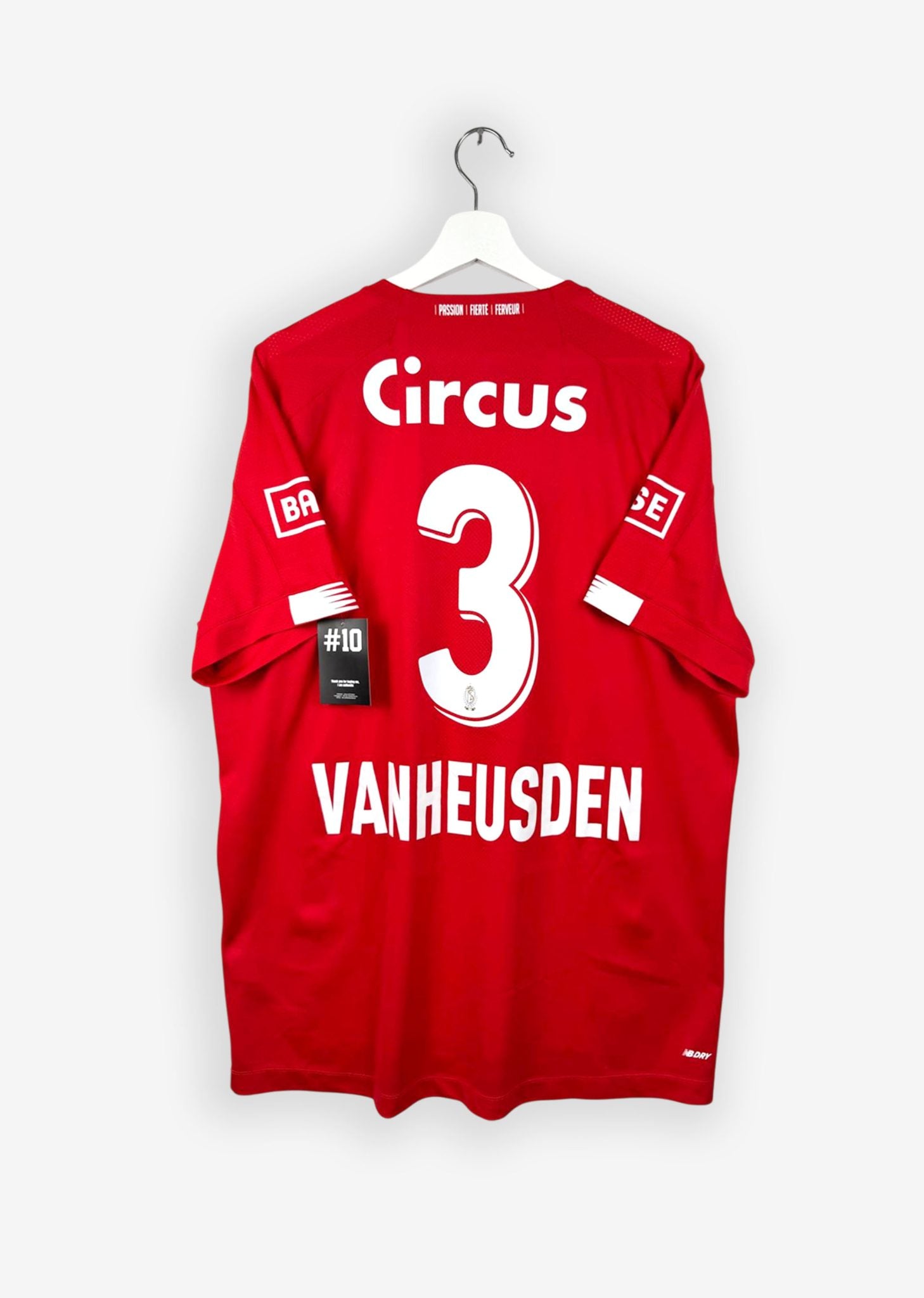 STANDARD DE LIÈGE 2019/20 HOME SHIRT - #3 VANHEUSDEN (SIZE XL)