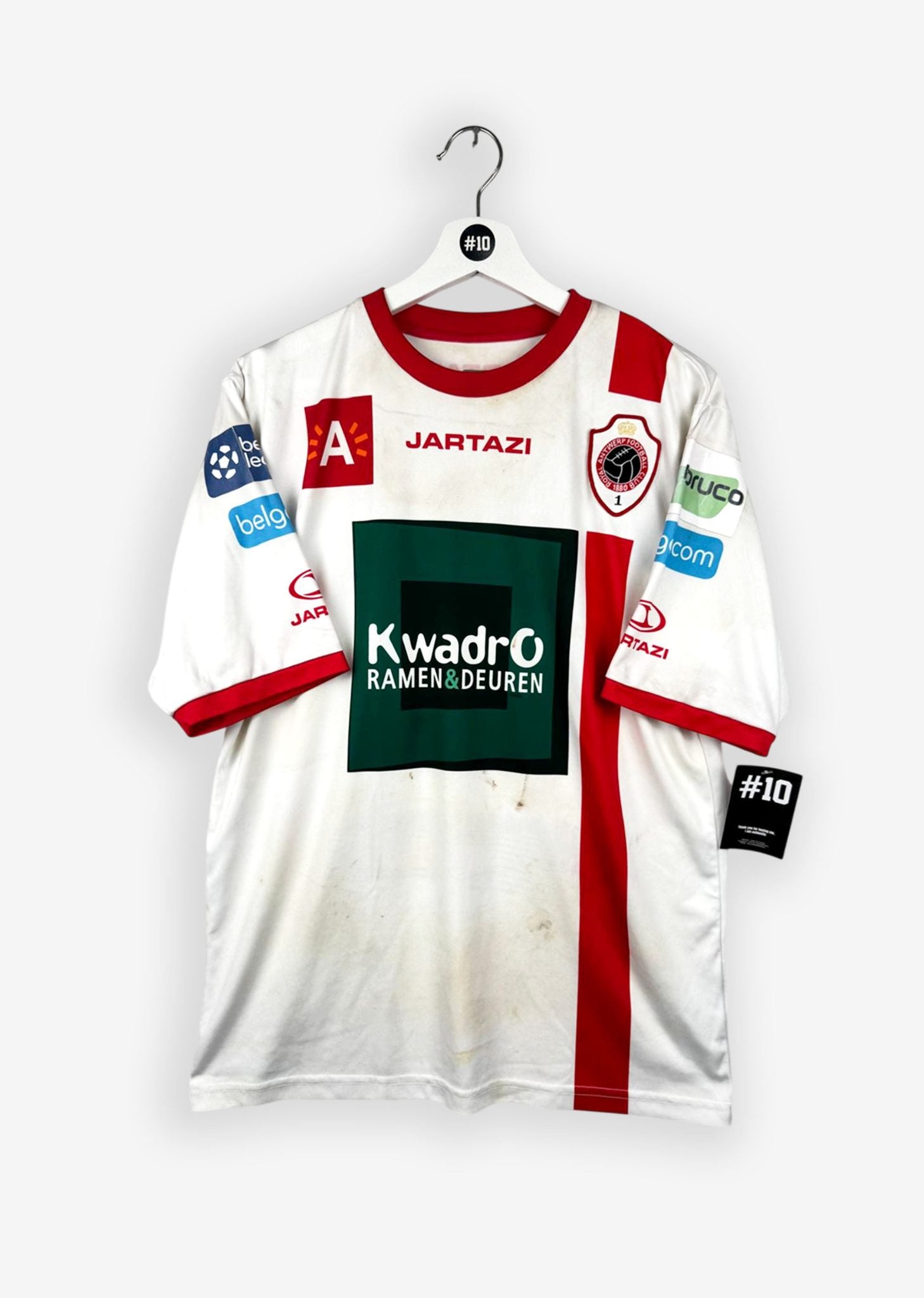 ROYAL ANTWERP 2011/13 AWAY SHIRT - MATCHWORN/ISSUED #7 (SIZE M)