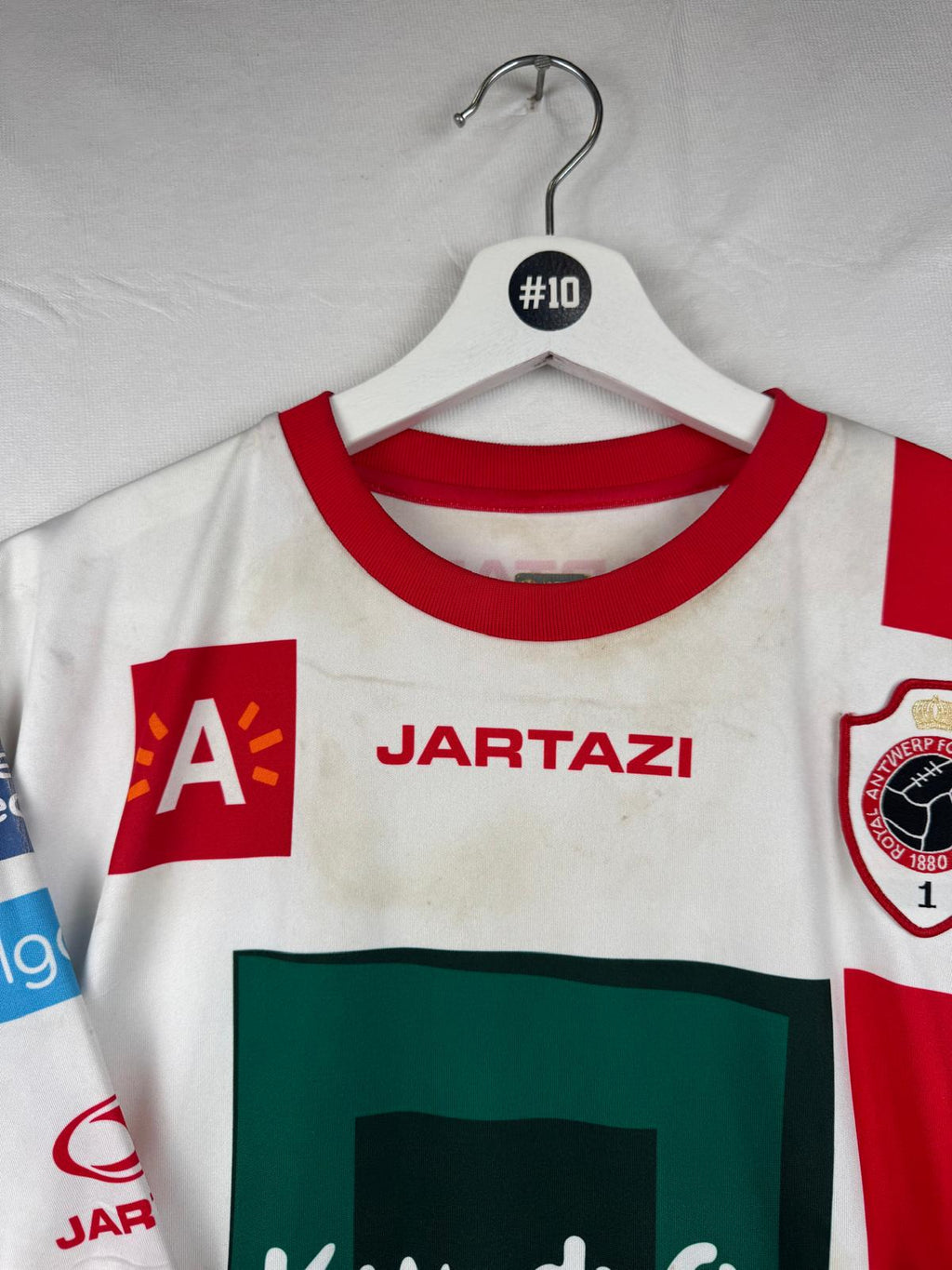 ROYAL ANTWERP 2011/13 AWAY SHIRT - MATCHWORN/ISSUED #7 (SIZE M)