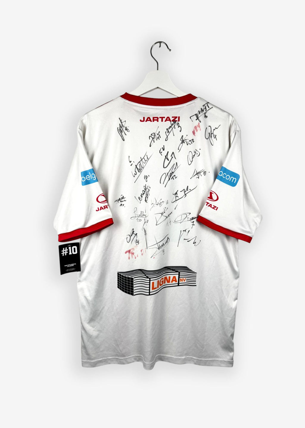 ROYAL ANTWERP 2011/13 AWAY SHIRT - SIGNED BY PLAYERS (SIZE L/XL)