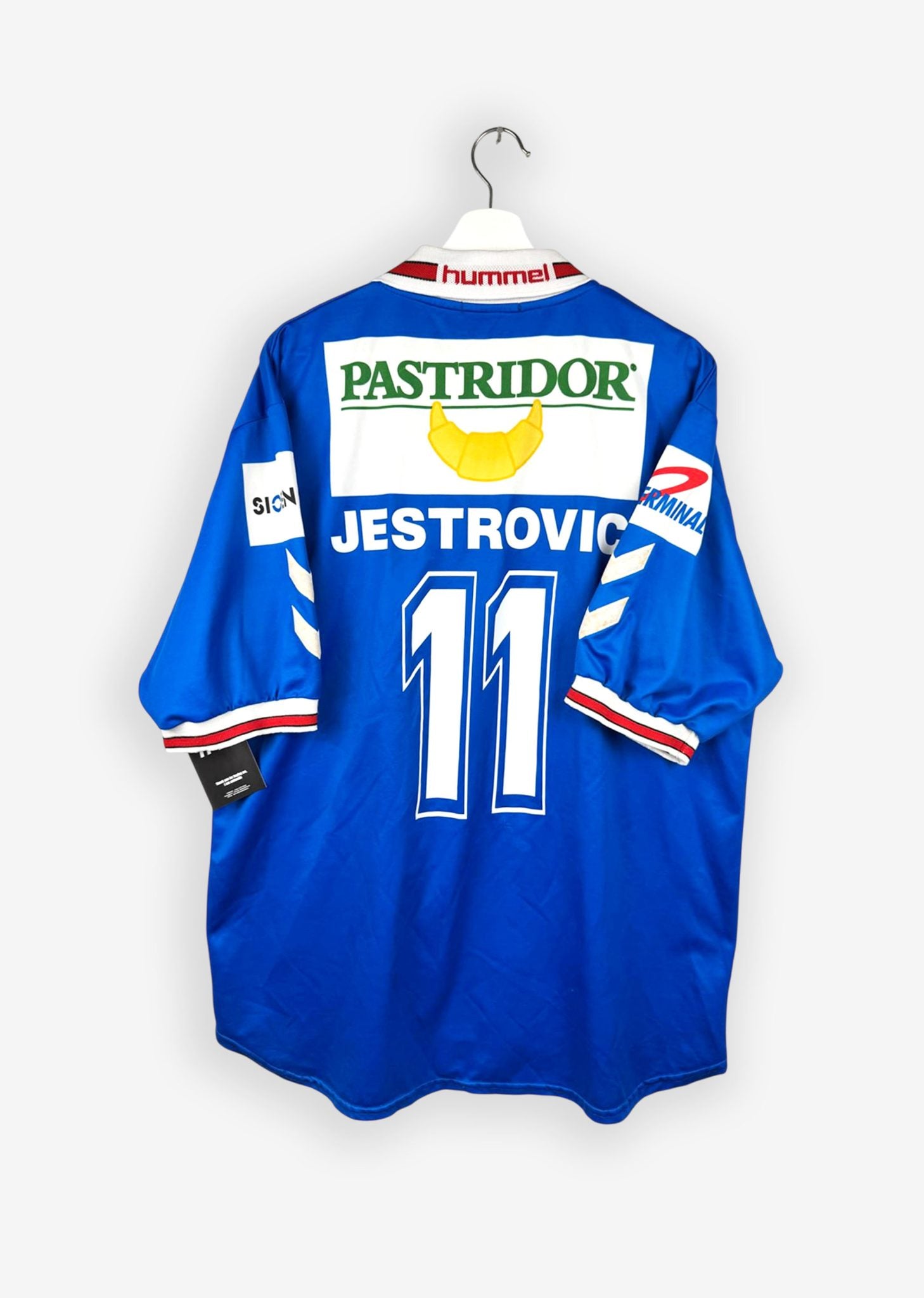 EXCELSIOR MOUSCRON 1999/00 AWAY SHIRT - #11 JESTROVIC (SIZE XL)