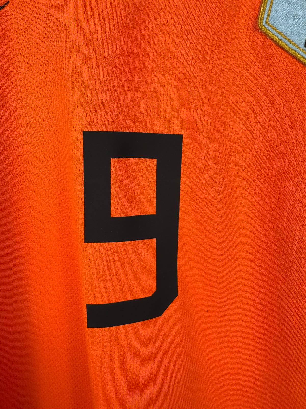 THE NETHERLANDS 2006/07 HOME SHIRT - #9 VAN NISTELROOY  (SIZE L)