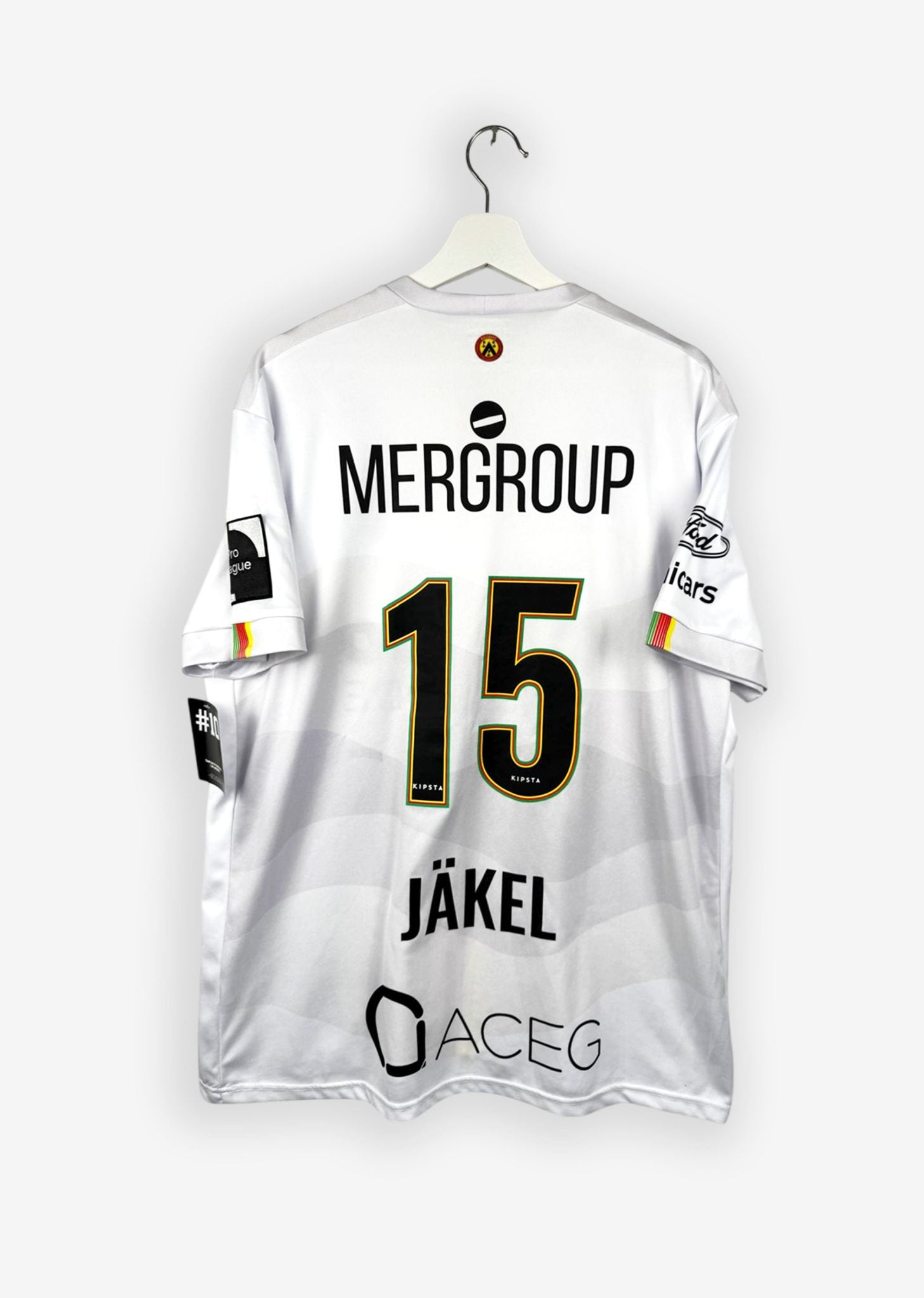 KV OOSTENDE 2021/22 ANNIVERSARY SHIRT - MATCHWORN/ISSUED #15 JÄKEL (SIZE XXL)
