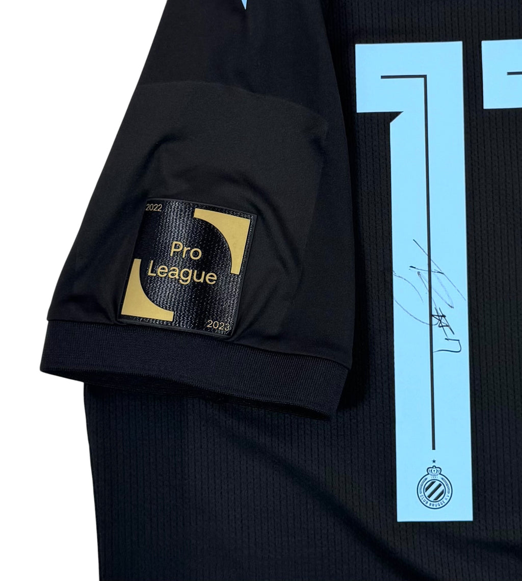 CLUB BRUGGE 2022/23 THIRD SHIRT - MATCHWORN/ISSUED SIGNED #17 BUCHANAN (SIZE M) COA INCL.