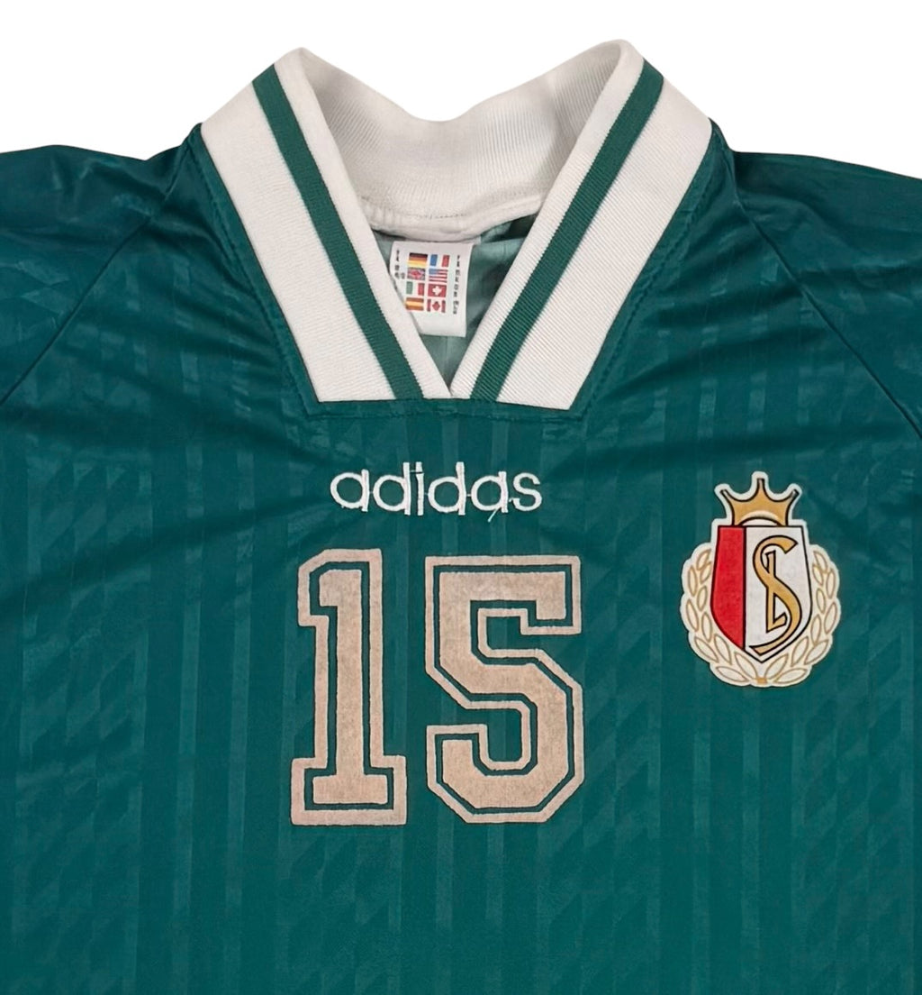 STANDARD DE LIÈGE 1994/95 AWAY TRAINING SHIRT - WORN/ISSUED #15 (SIZE XL)