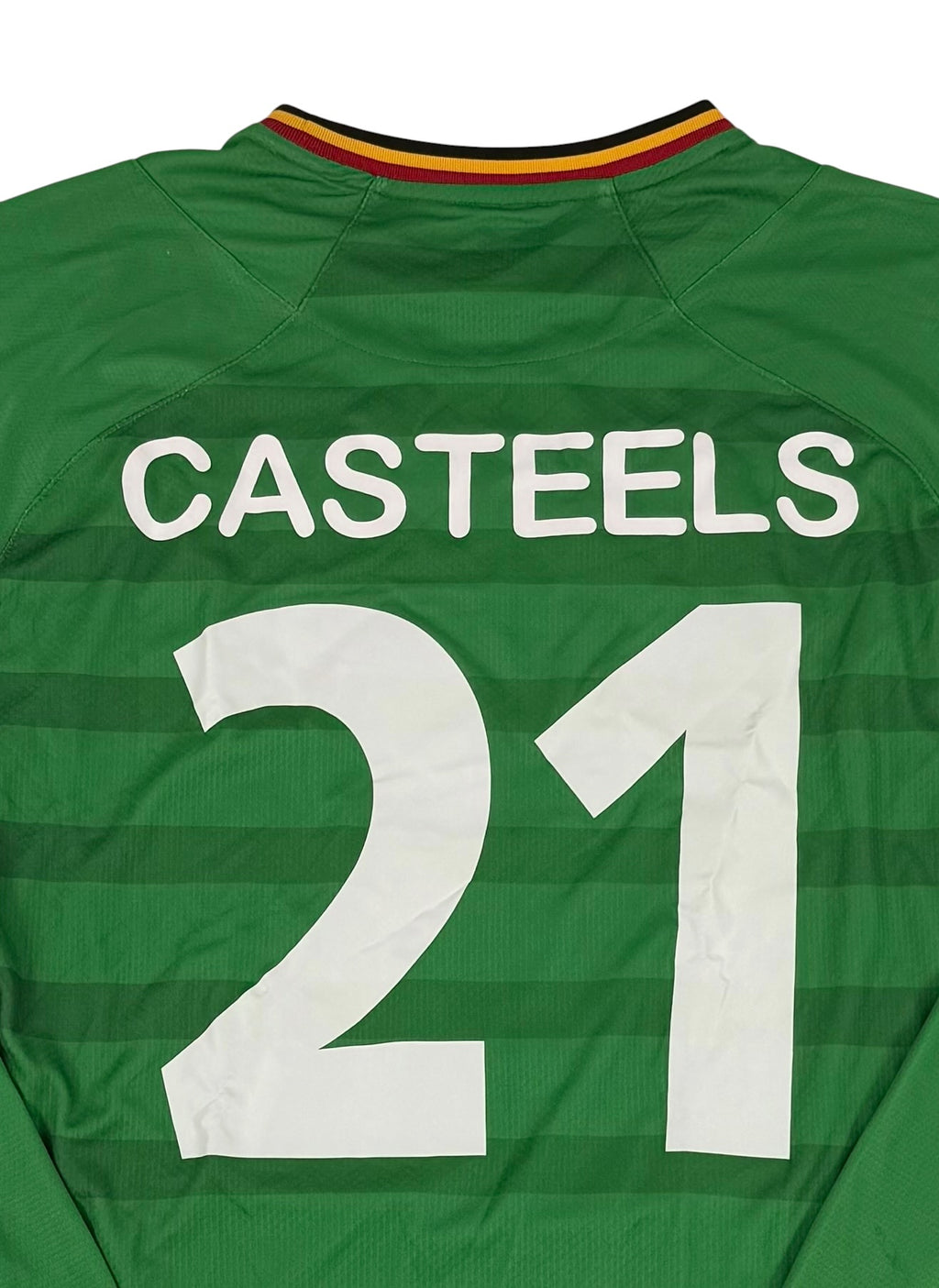 BELGIUM 2014/15 GK SHIRT - PLAYER ISSUE #21 CASTEELS (SIZE XL)