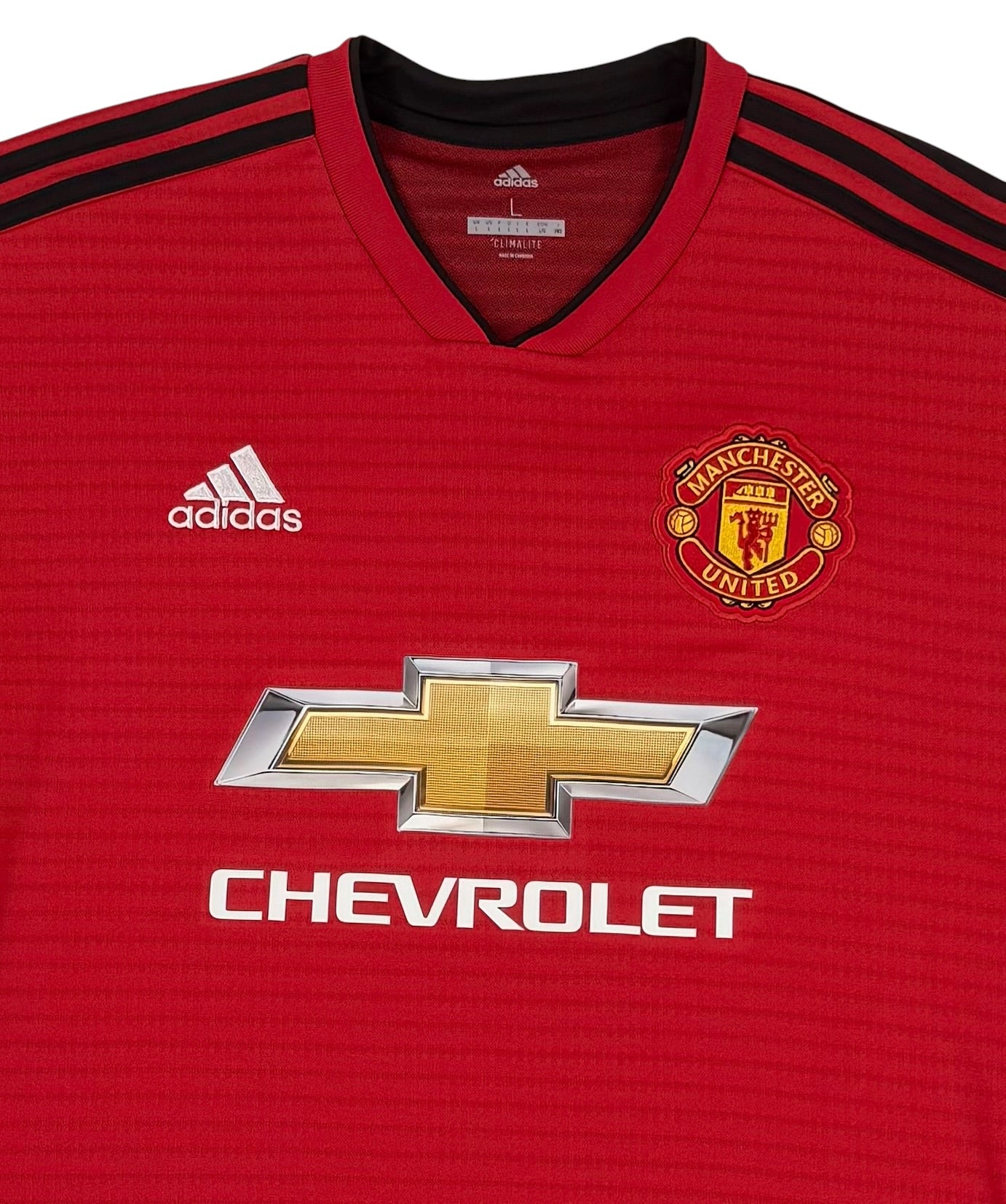 MANCHESTER UNITED 2018/19 HOME SHIRT - #9 LUKAKU (SIZE L)