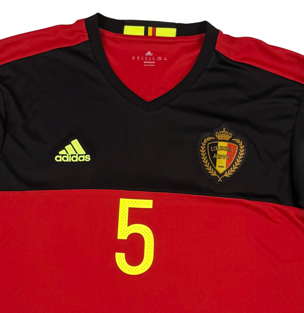 BELGIUM 2016/17 HOME SHIRT - #5 VERTONGHEN (SIZE XL)