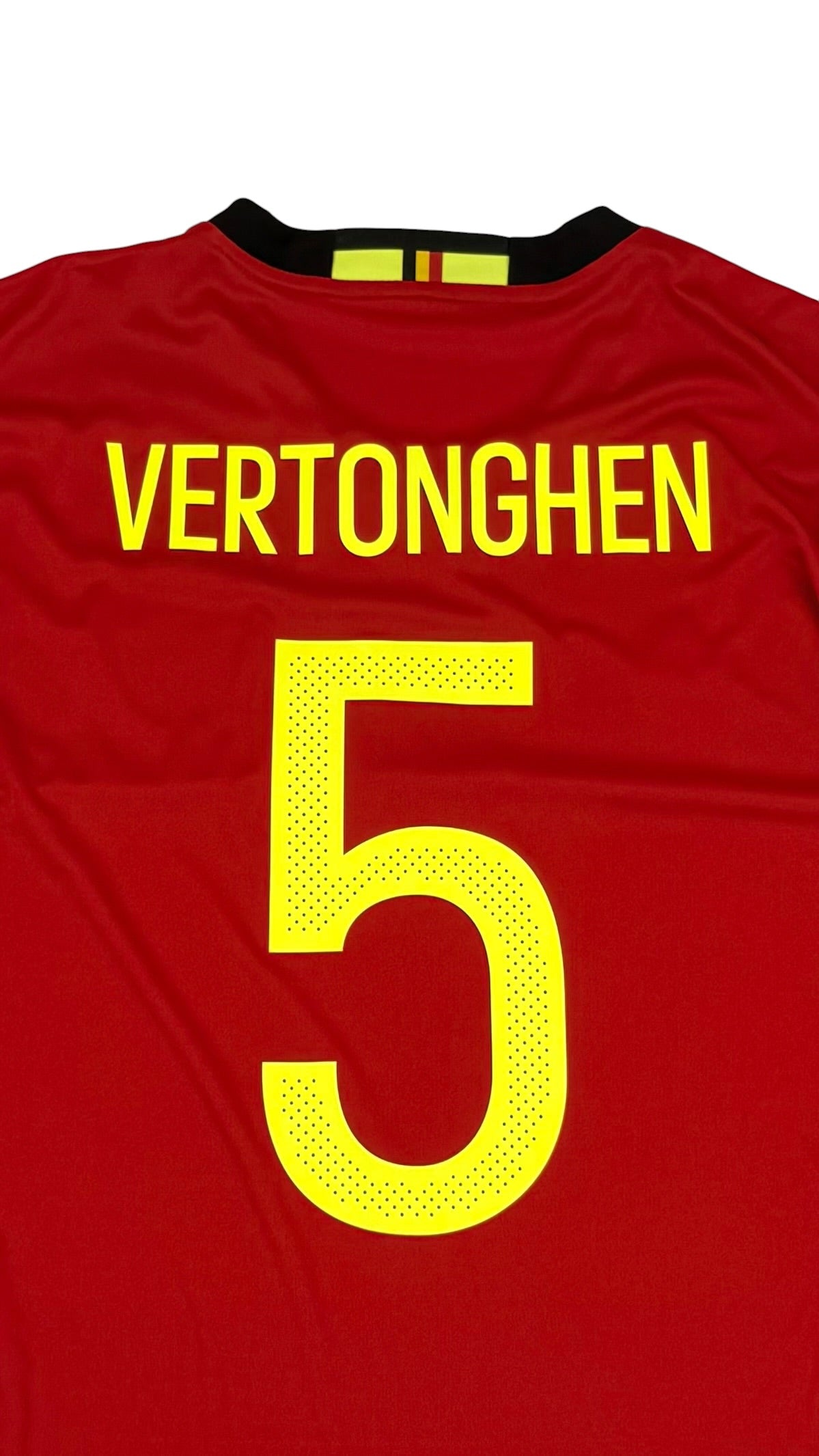 BELGIUM 2016/17 HOME SHIRT - #5 VERTONGHEN (SIZE XL)