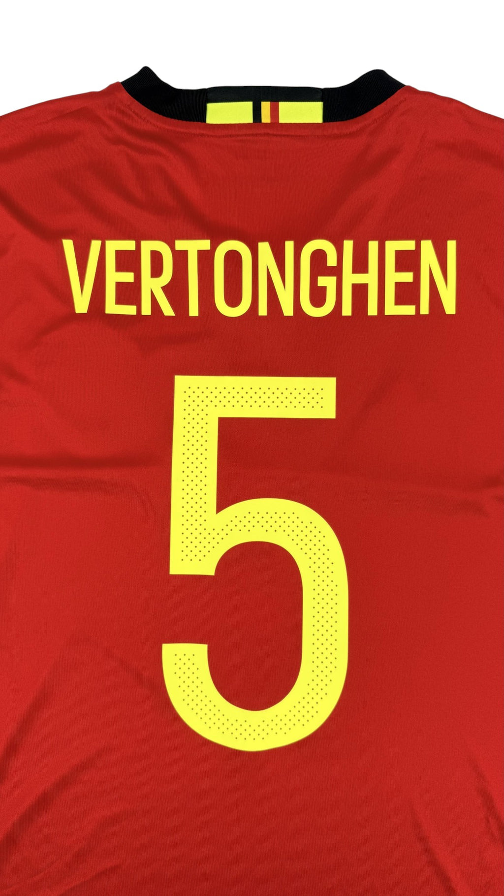BELGIUM 2016/17 HOME SHIRT - #5 VERTONGHEN (SIZE XL)