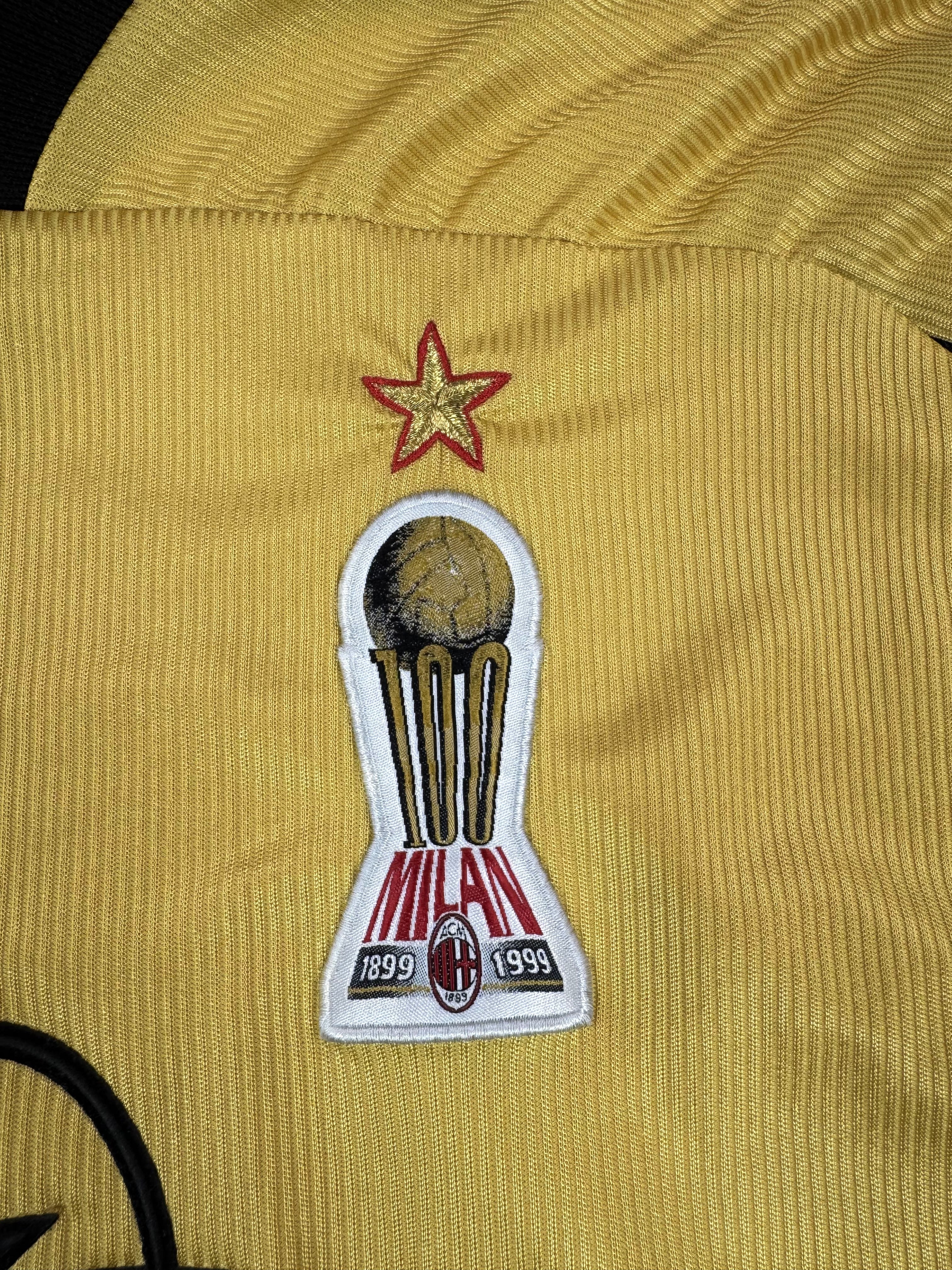 AC MILAN 1999/00 FOURTH "CENTENARY" SHIRT - #3 MALDINI (SIZE XL)