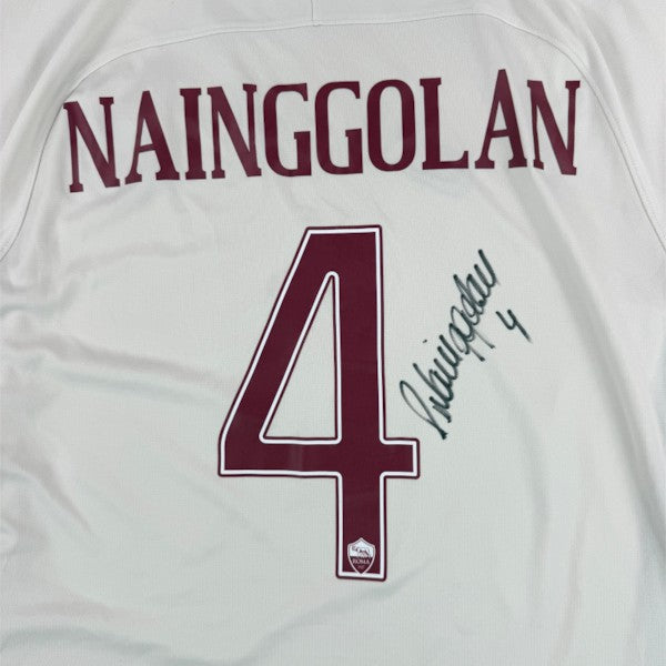 AS ROMA 2016/17 AWAY SHIRT – SIGNED #4 NAINGGOLAN (SIZE XL) WITH VIDEOPROOF