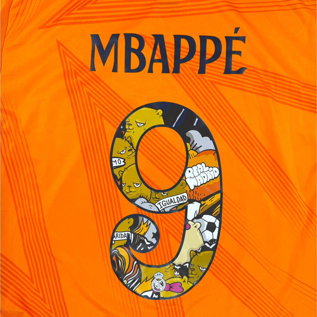 REAL MADRID 2024/25 AWAY SHIRT "BEAR CHAMP" - PLAYER ISSUE #9 MBAPPE (SIZE XL)
