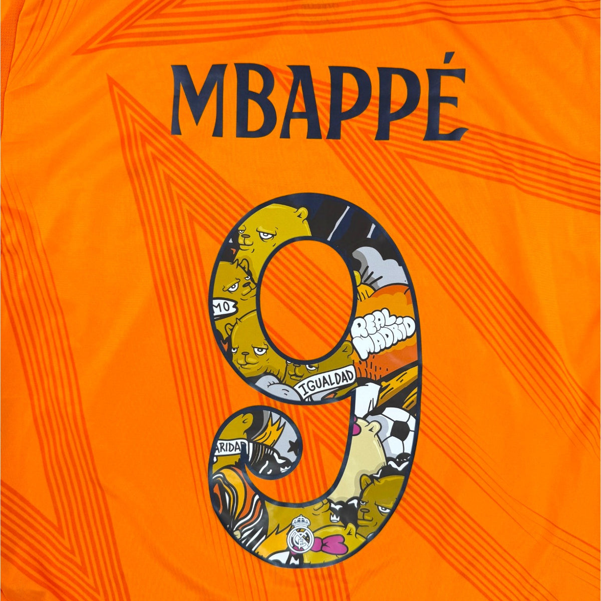 REAL MADRID 2024/25 AWAY SHIRT "BEAR CHAMP" - PLAYER ISSUE #9 MBAPPE (SIZE XL)