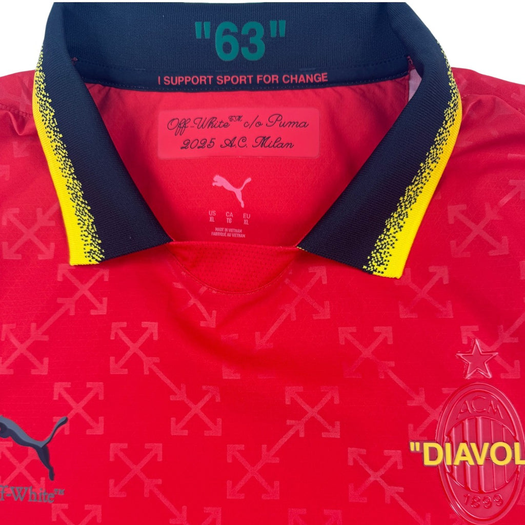 AC MILAN 2024/25 FOURTH SHIRT X OFF WHITE - SPECIAL EDITION "DIAVOLI" (SIZE XL)