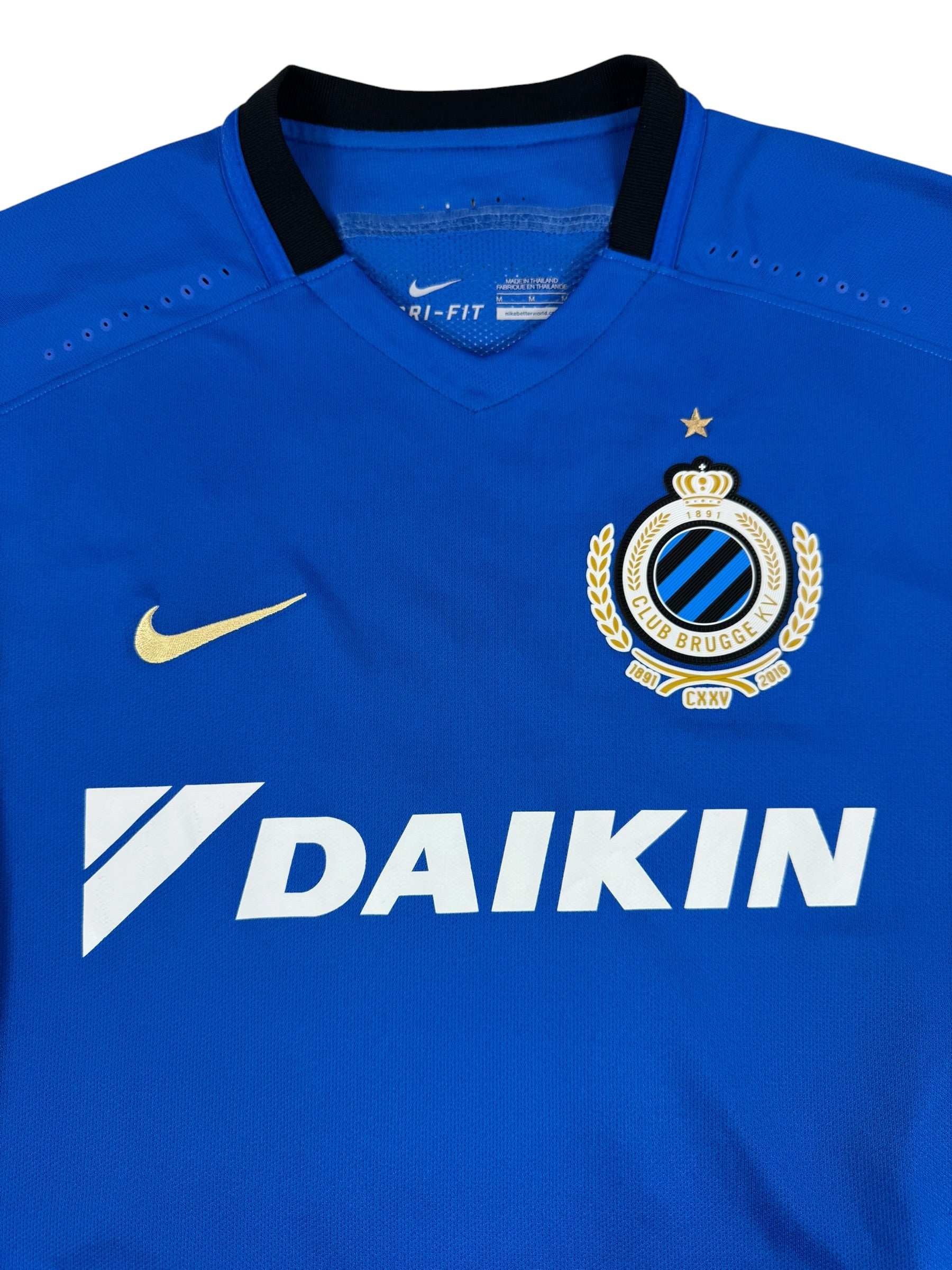 CLUB BRUGGE 2016/17 HOME SHIRT - #2 VAN RHIJN (SIZE M)