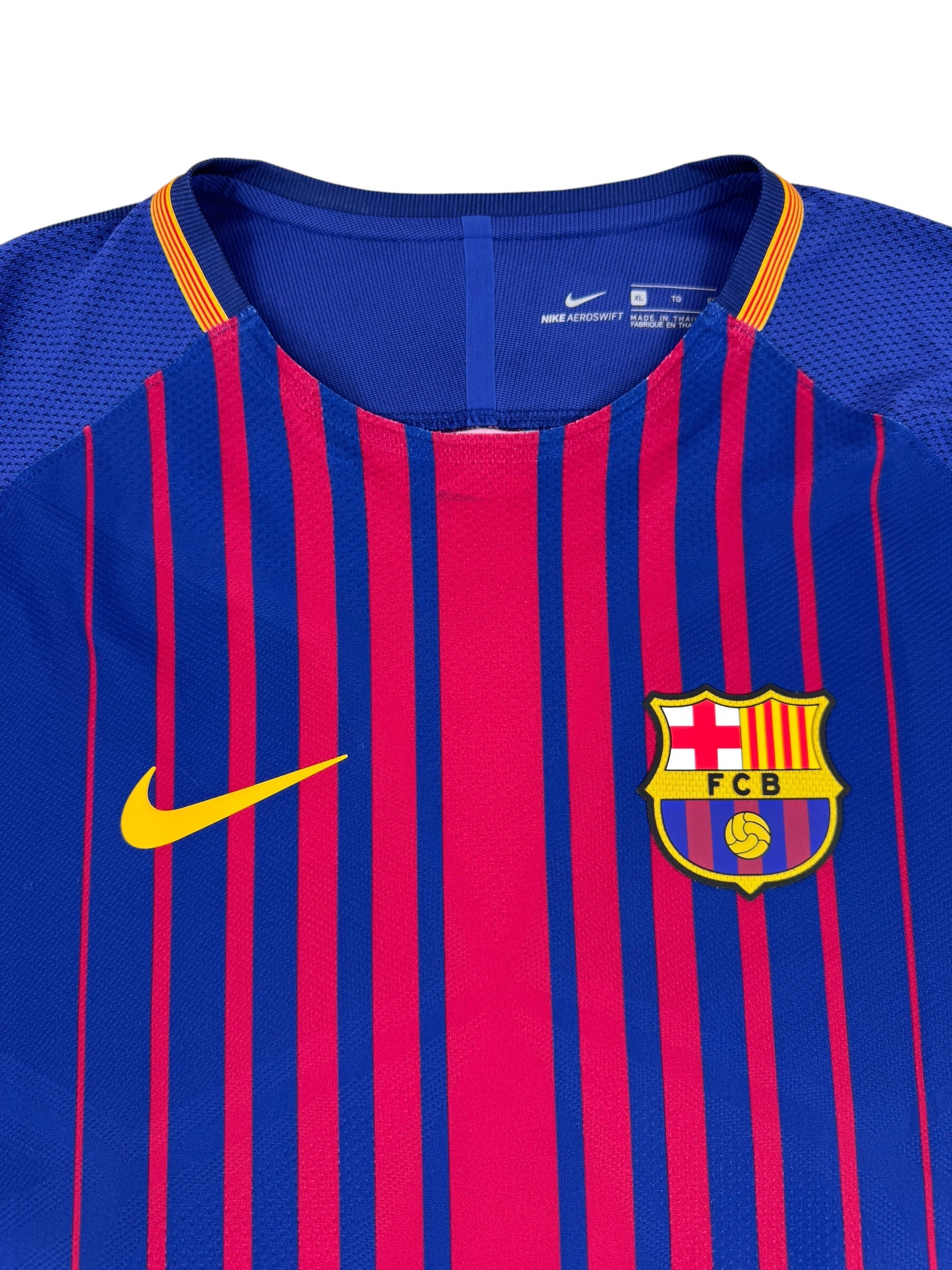 FC BARCELONA 2017/18 HOME SHIRT - PLAYER ISSUE #10 MESSI (SIZE XL)