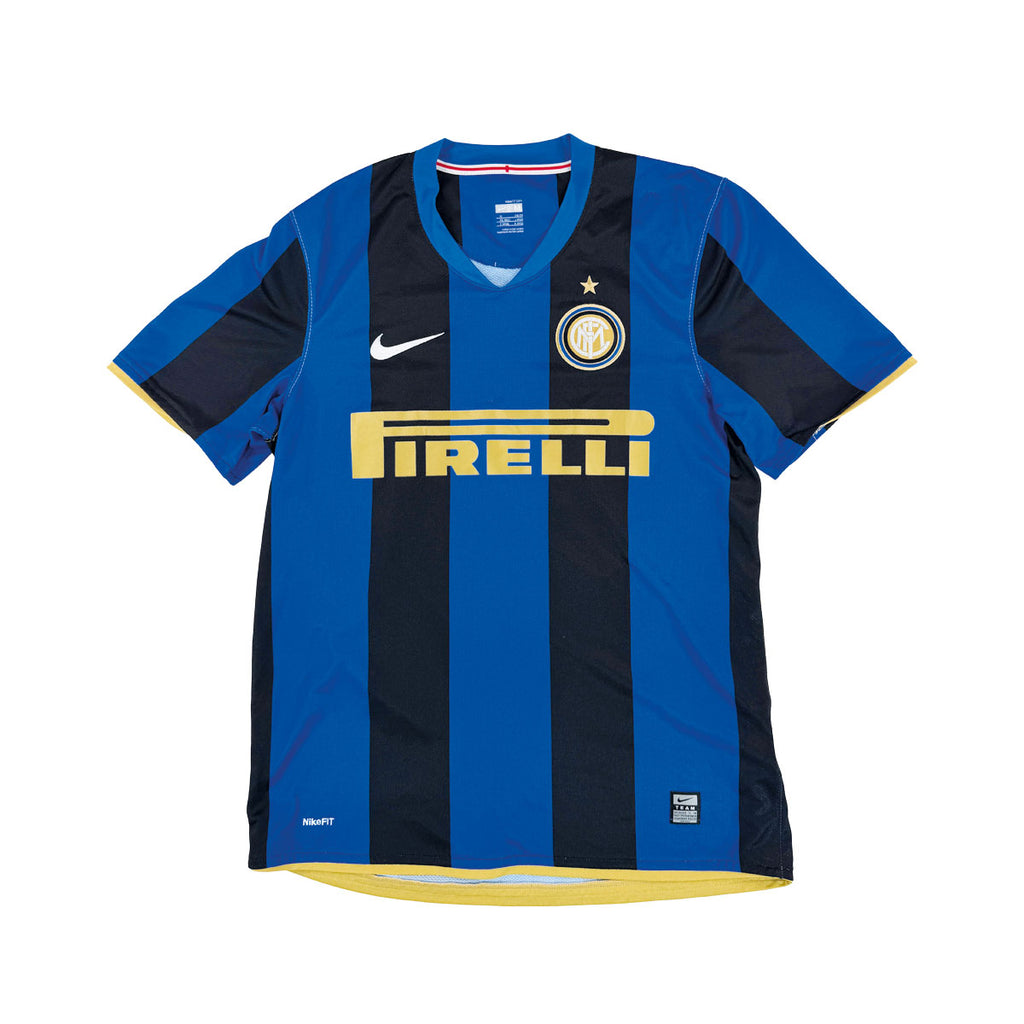 INTER MILAN 2008/09 HOME SHIRT – SIGNED #10 ADRIANO (SIZE M)