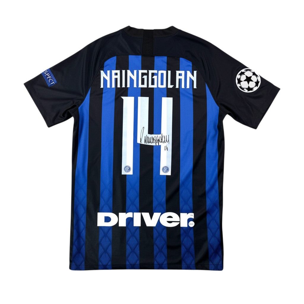 INTER MILAN 2018/19 HOME SHIRT – SIGNED #14 NAINGGOLAN (SIZE L) WITH VIDEOPROOF