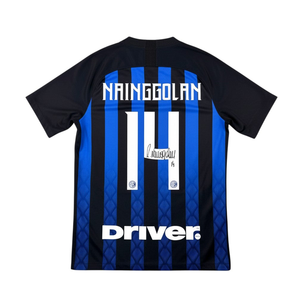 INTER MILAN 2018/19 HOME SHIRT – SIGNED #14 NAINGGOLAN (SIZE M) WITH VIDEOPROOF