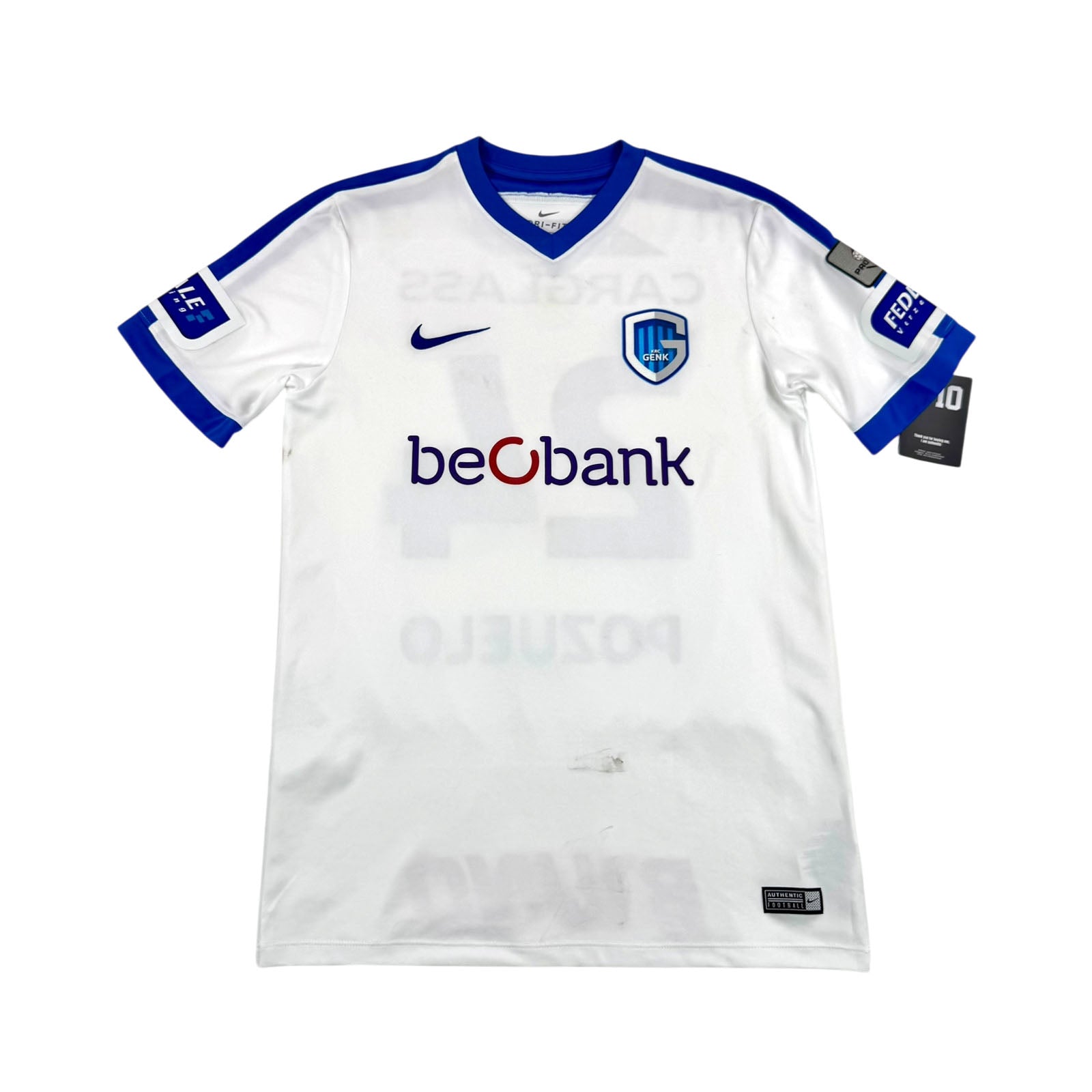 KRC GENK 2017/18 HOME SHIRT – MATCHWORN/ISSUED #24 POZUELO