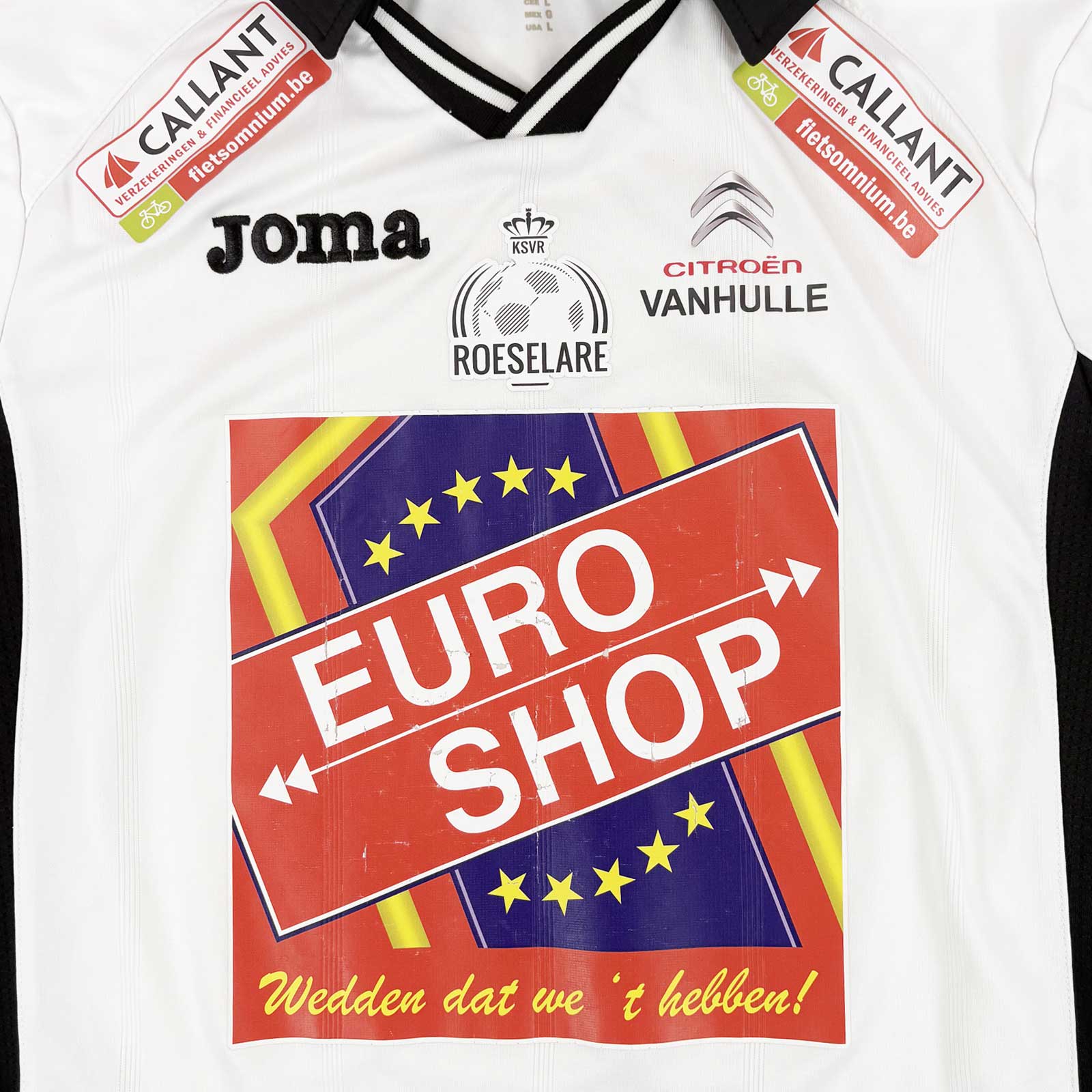 KSV ROESELARE 2015/16 HOME SHIRT - MATCHWORN/ISSUED #5 (SIZE L)