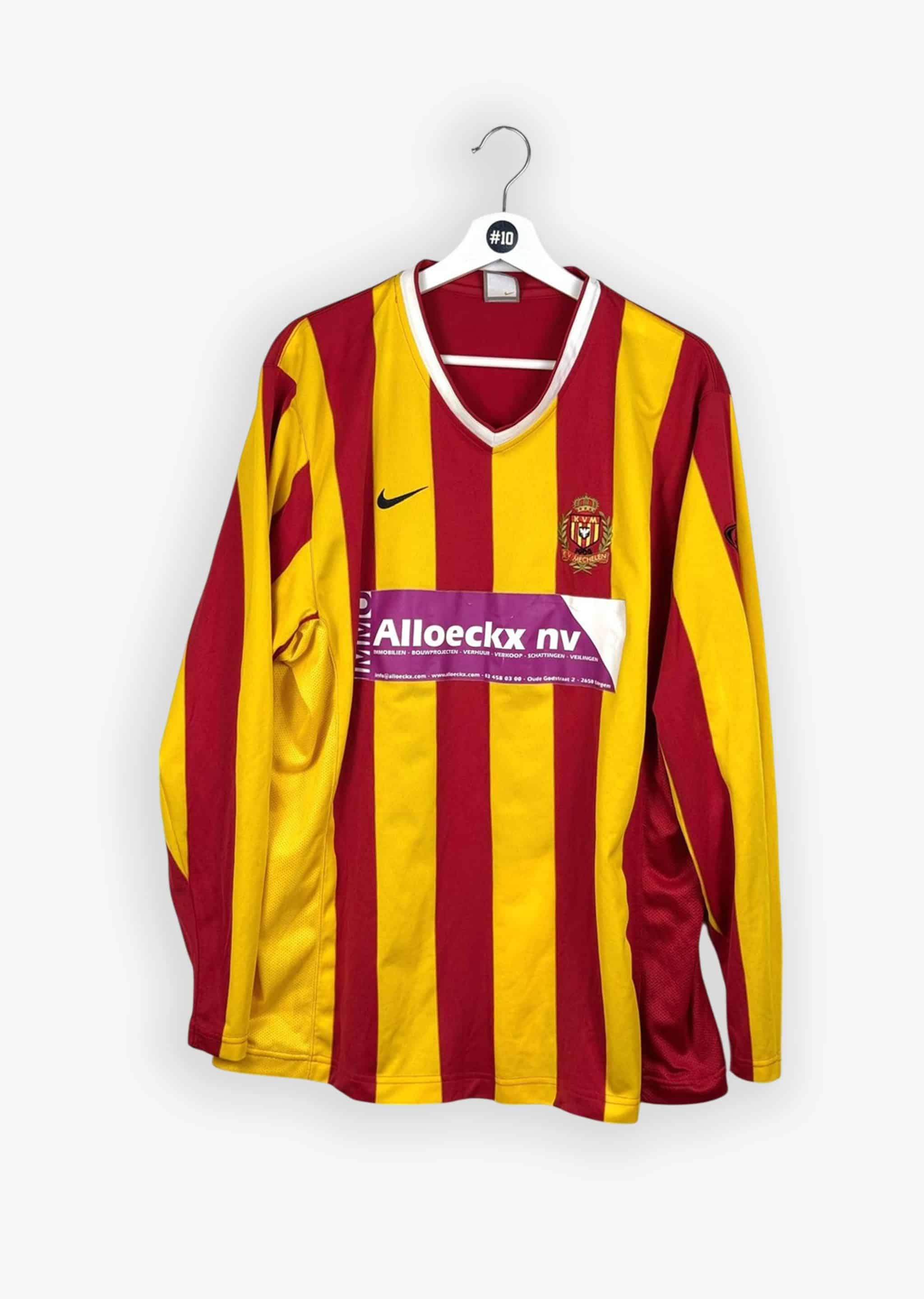 KV MECHELEN 2007/08 HOME SHIRT - MATCHWORN/ISSUED B-TEAM #4 (SIZE XL)