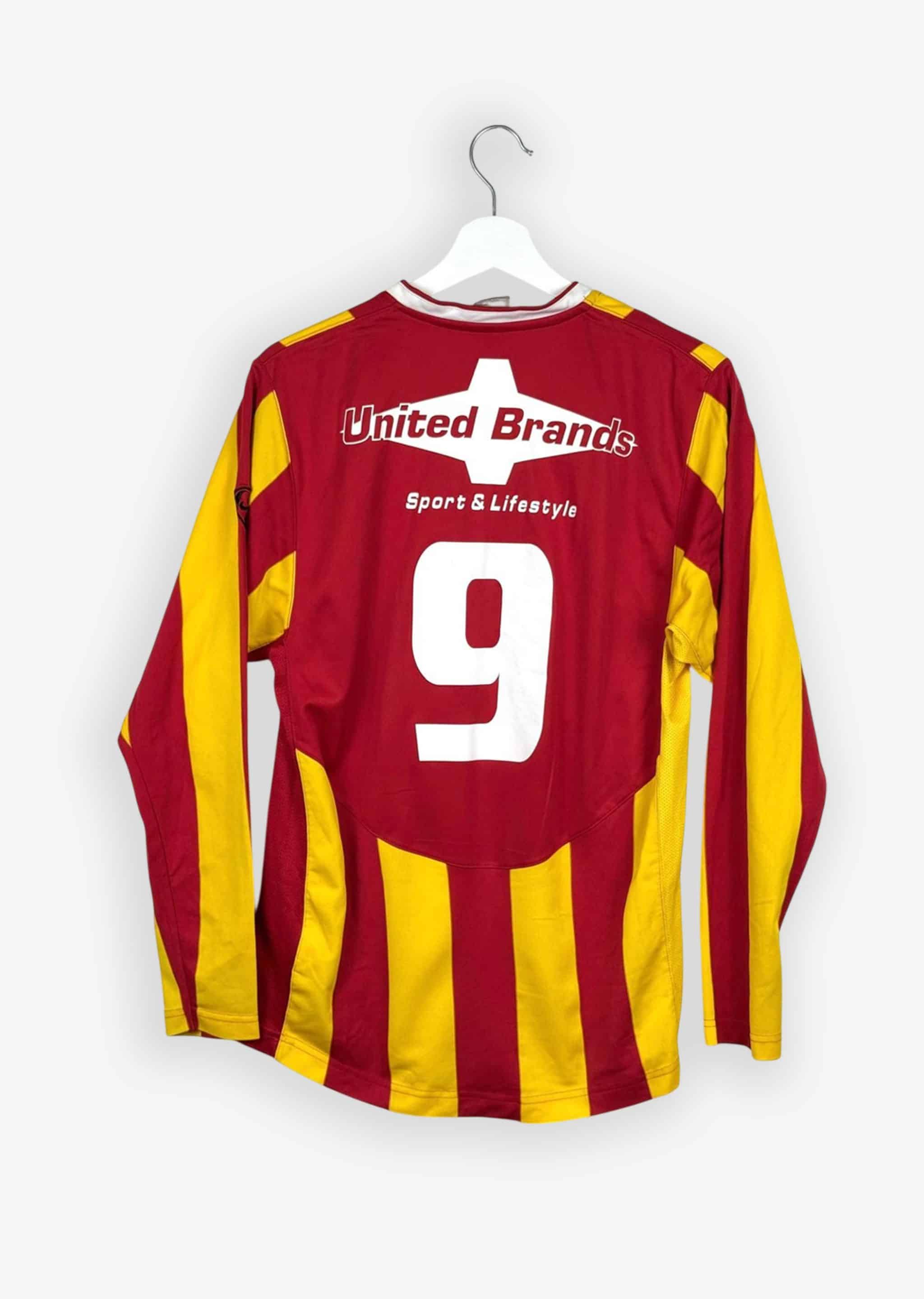 KV MECHELEN 2007/08 HOME SHIRT - MATCHWORN/ISSUED B-TEAM #9 (SIZE S)
